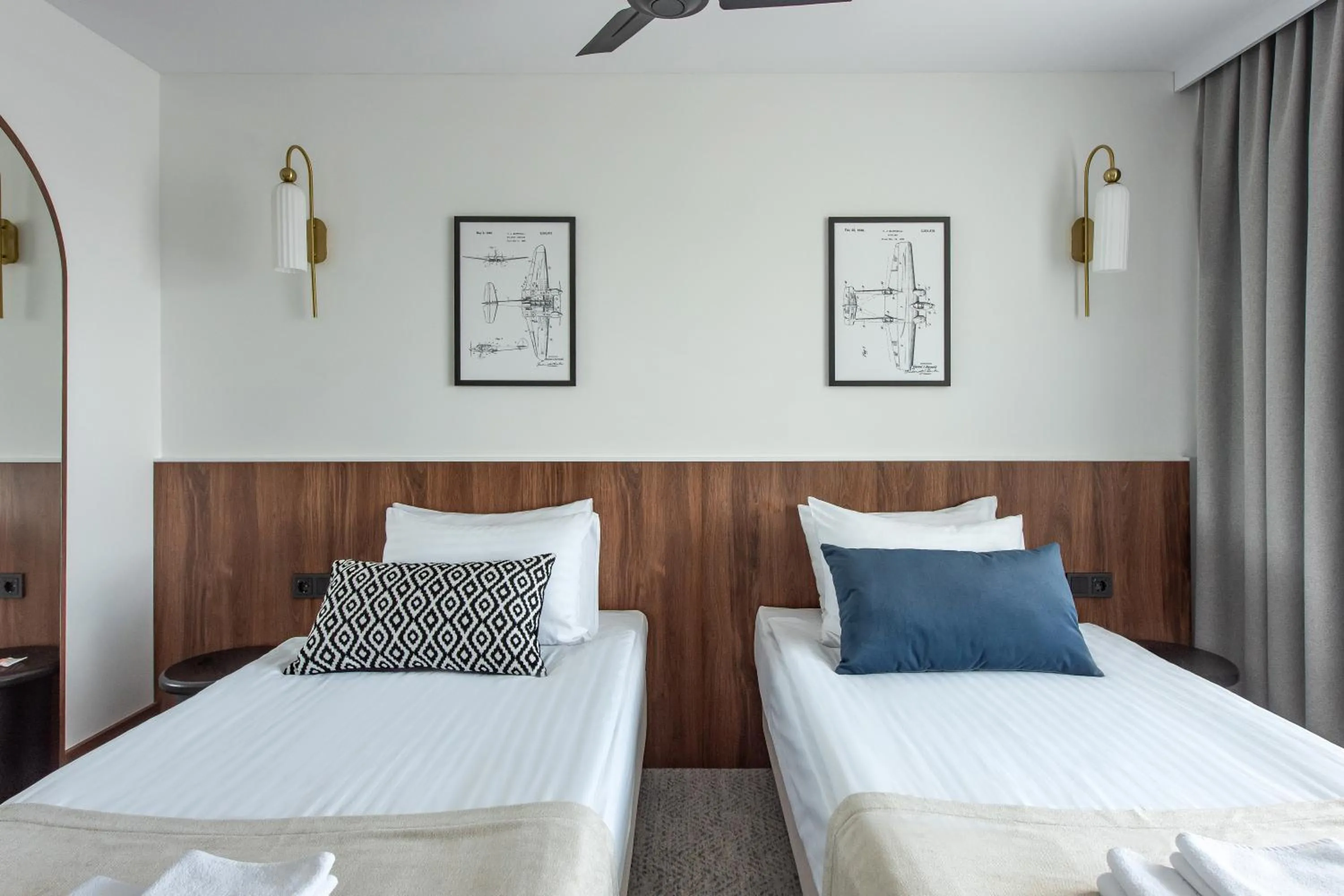 Bed in AIRINN Vilnius Airport Hotel RENOVATED 2025