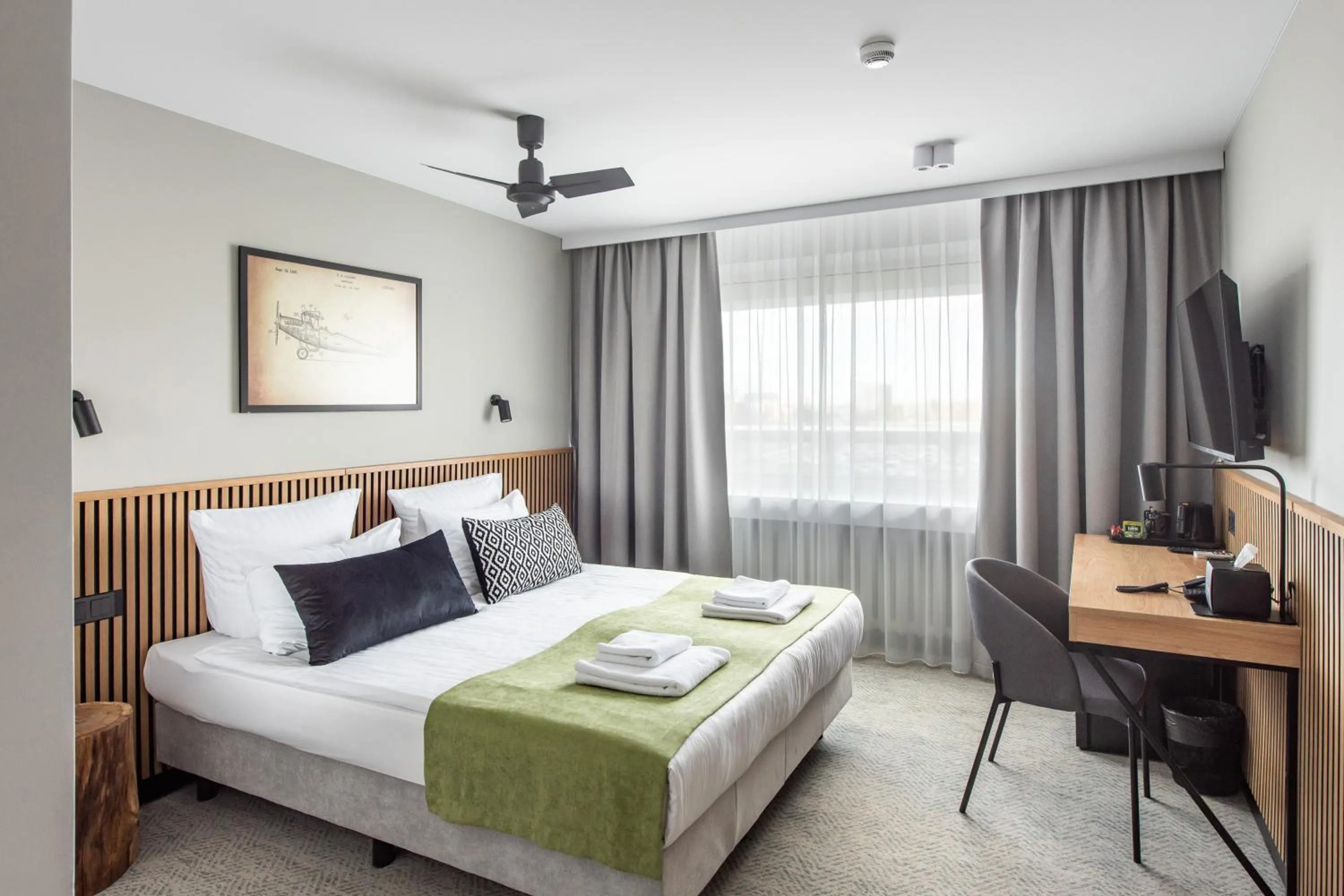 Bed in AIRINN Vilnius Airport Hotel RENOVATED 2025