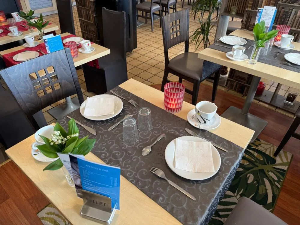 Buffet breakfast in Brit Hotel Besancon l'Horloge