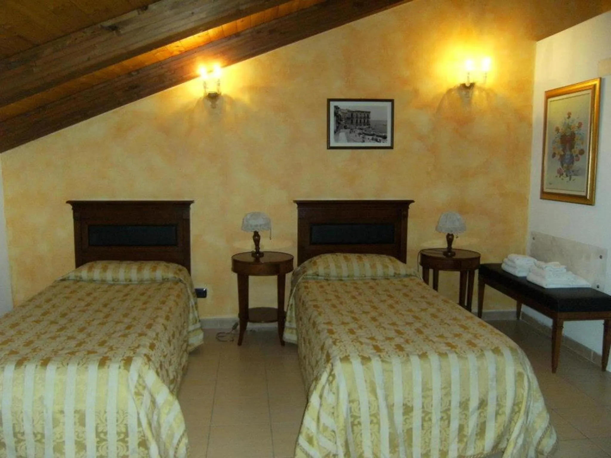 Bed in Hotel U' Bais