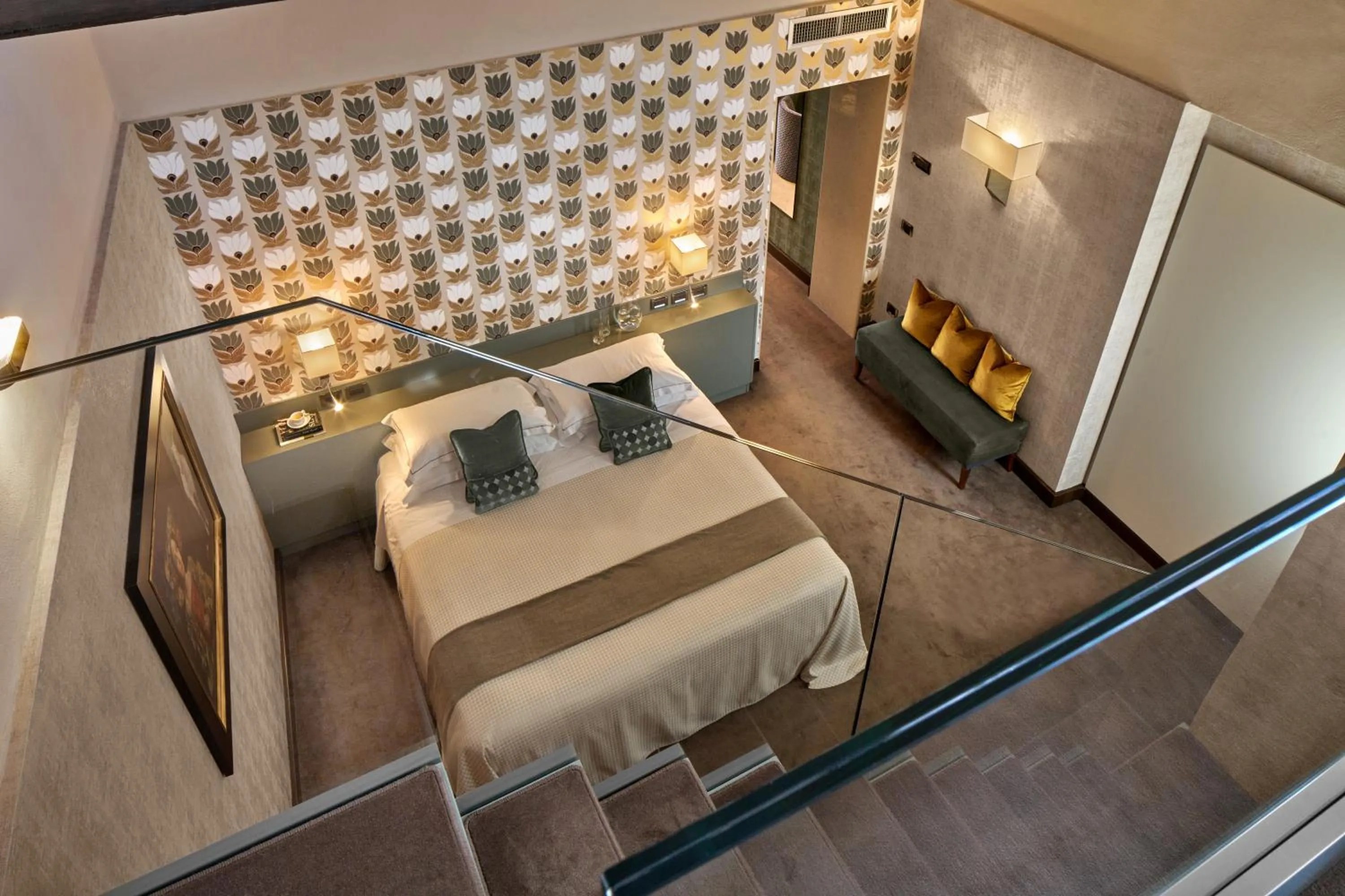 Bed in Hotel Accademia