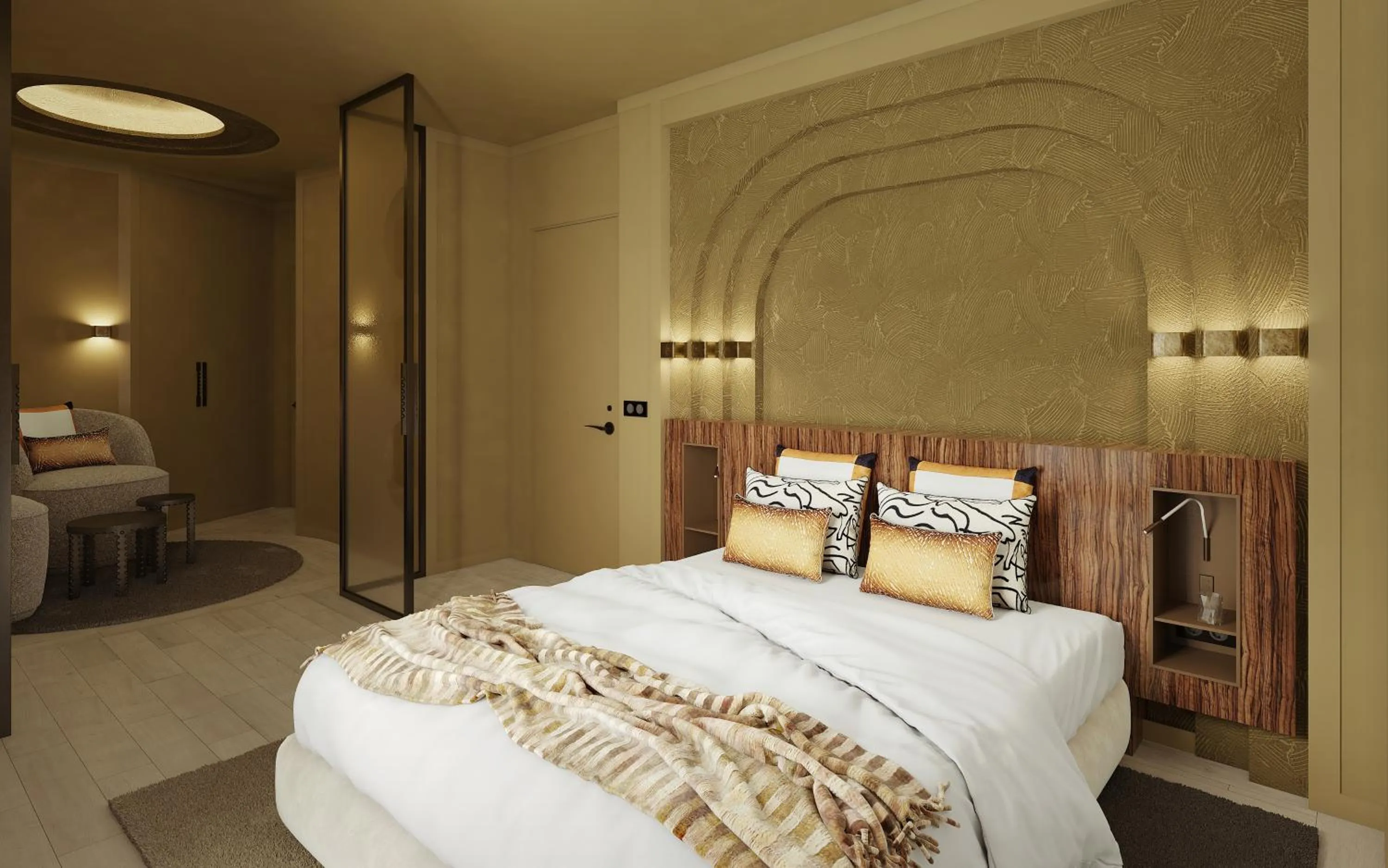 Bedroom, Bed in Hotel Gounod Fully Renovated