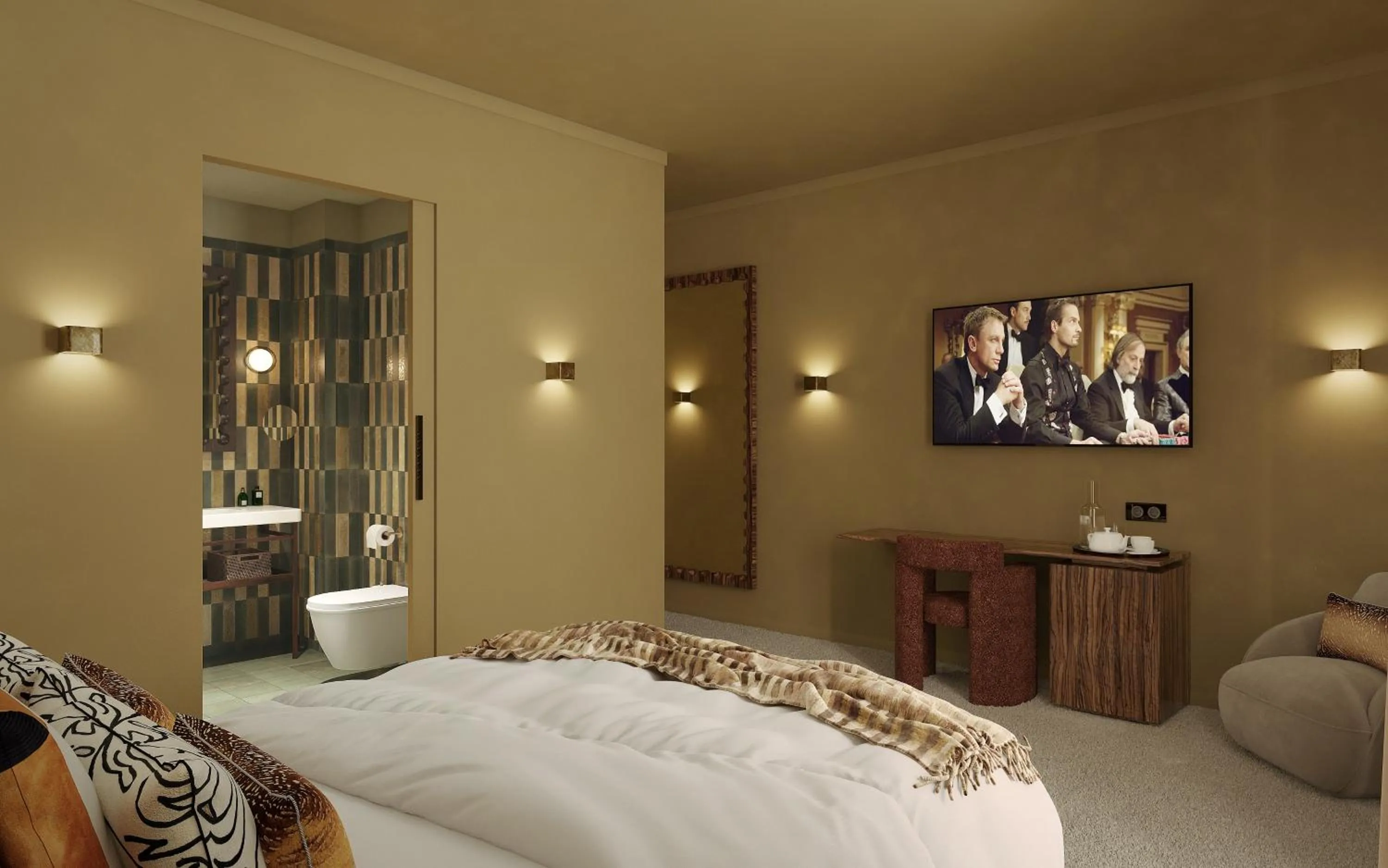 Bedroom, Bed in Hotel Gounod Fully Renovated