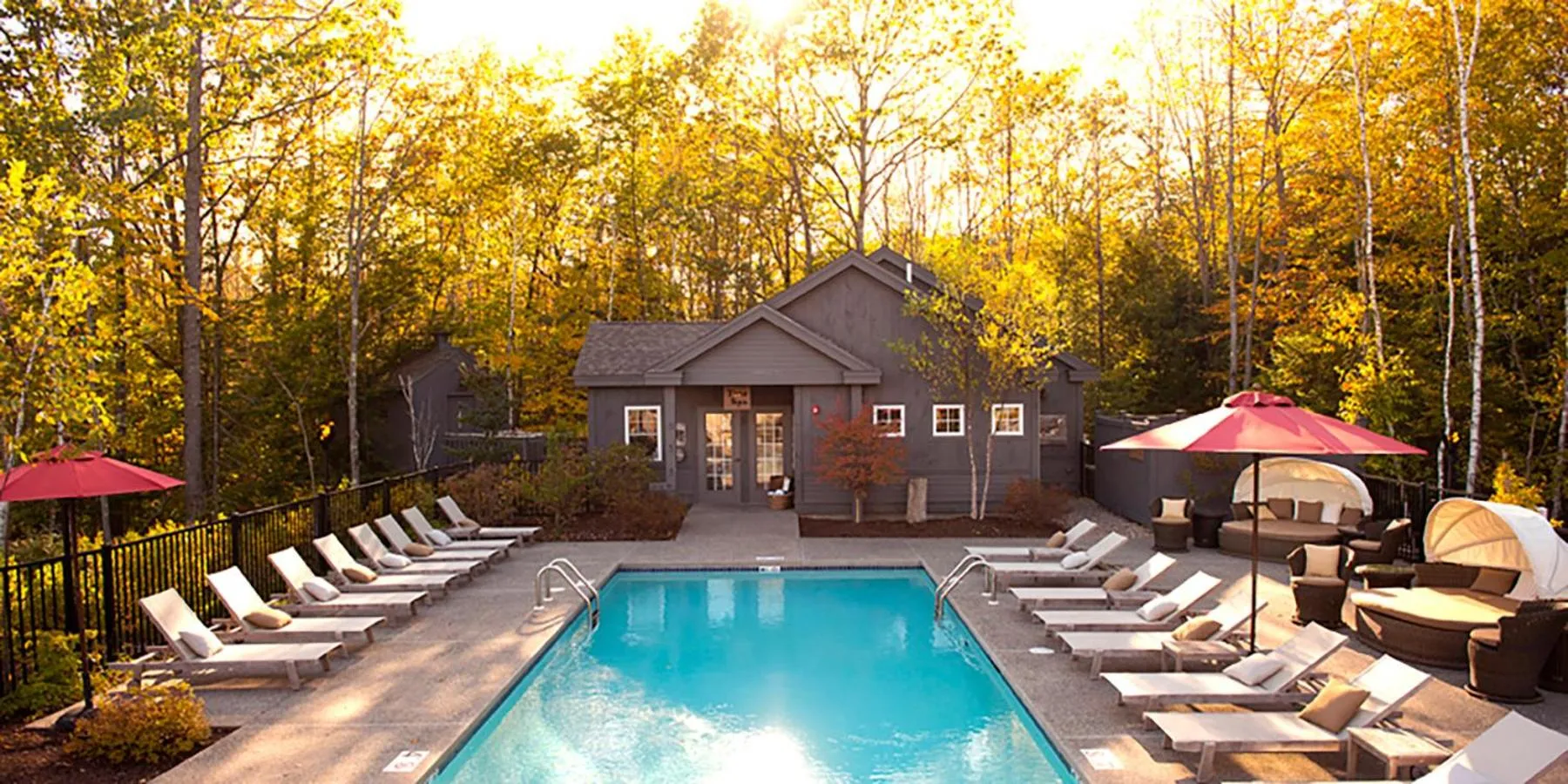 Pool view in Hidden Pond Resort