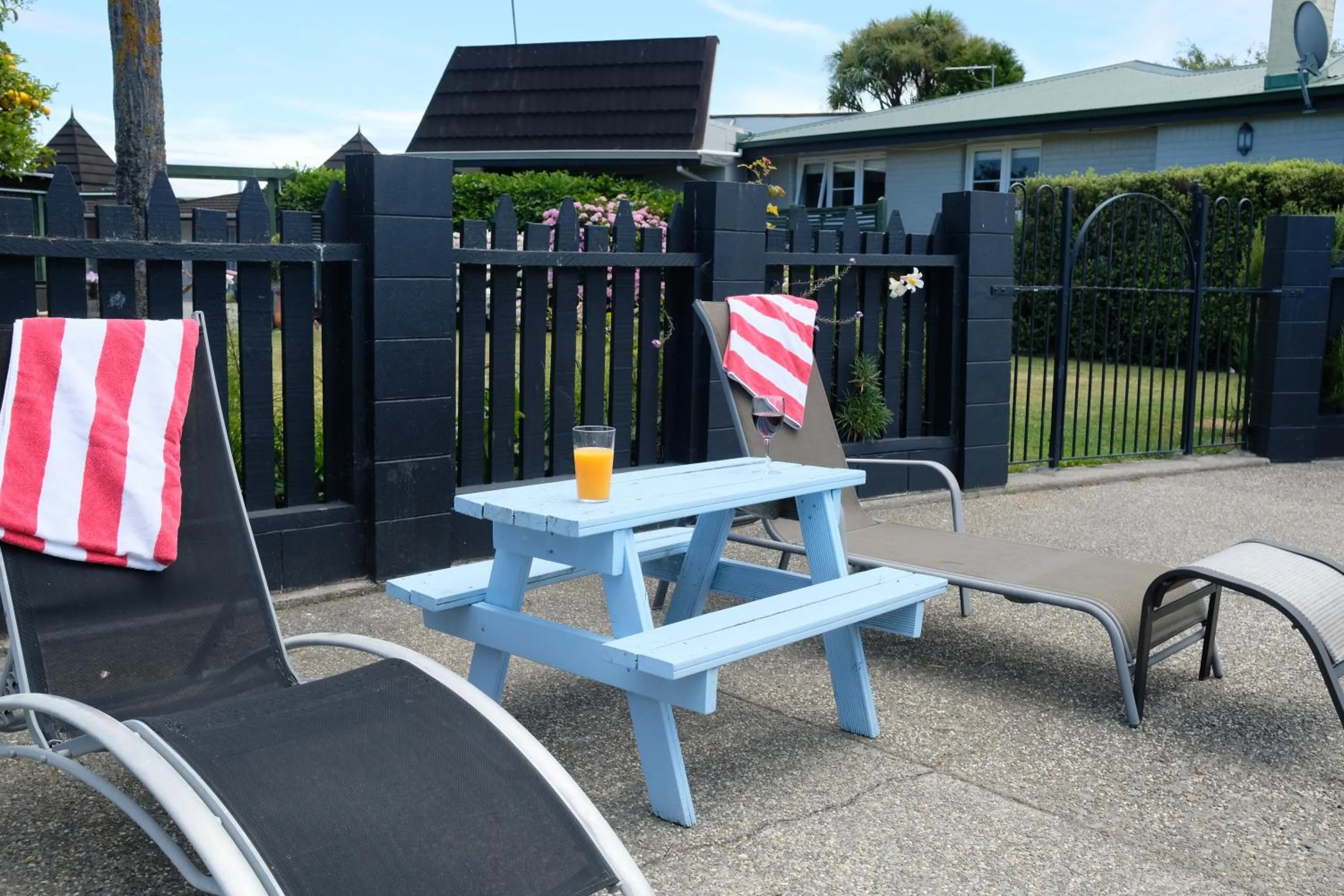 Patio in Montana Lodge Motel
