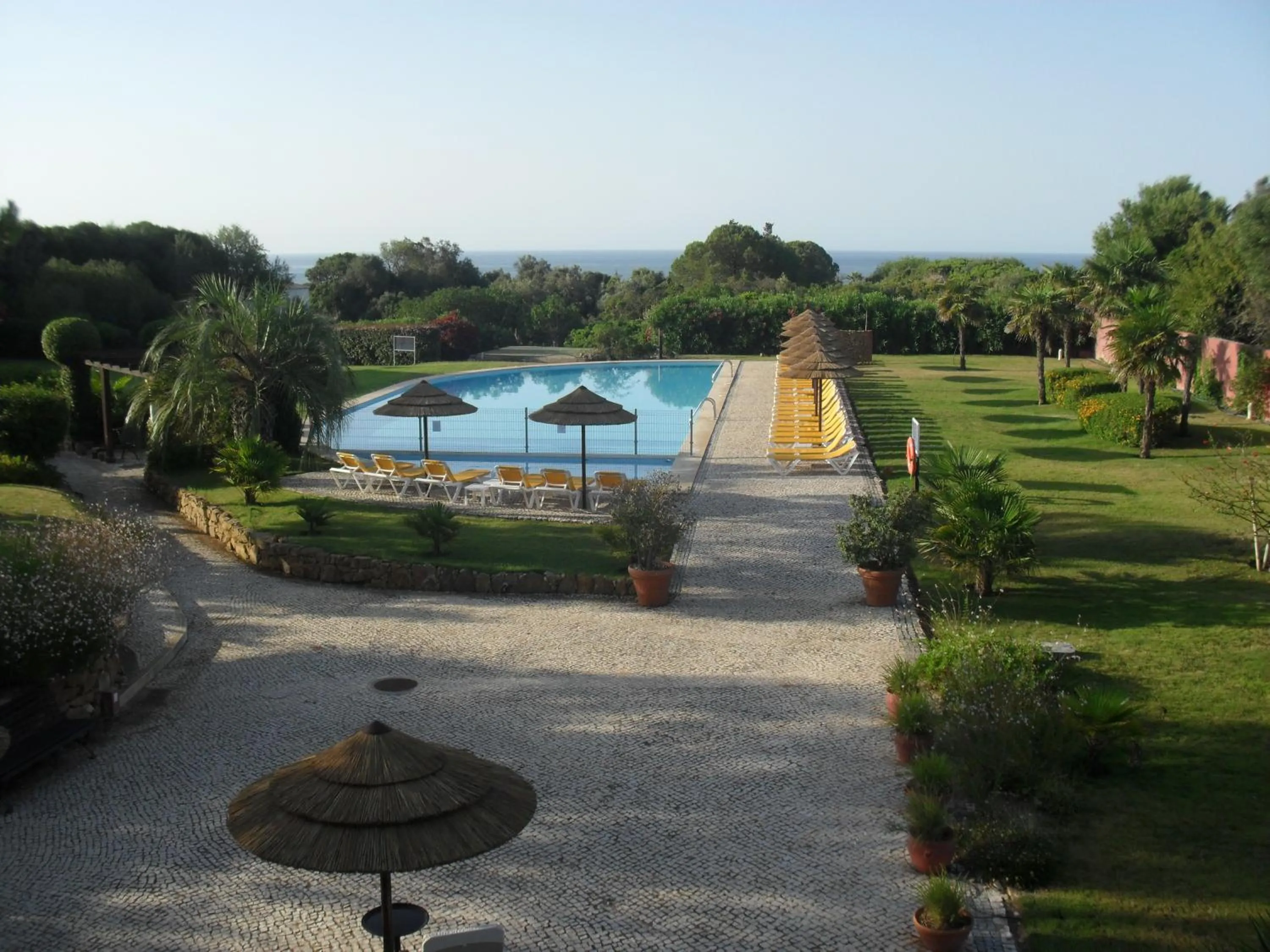 Pool view in Luzmar Villas