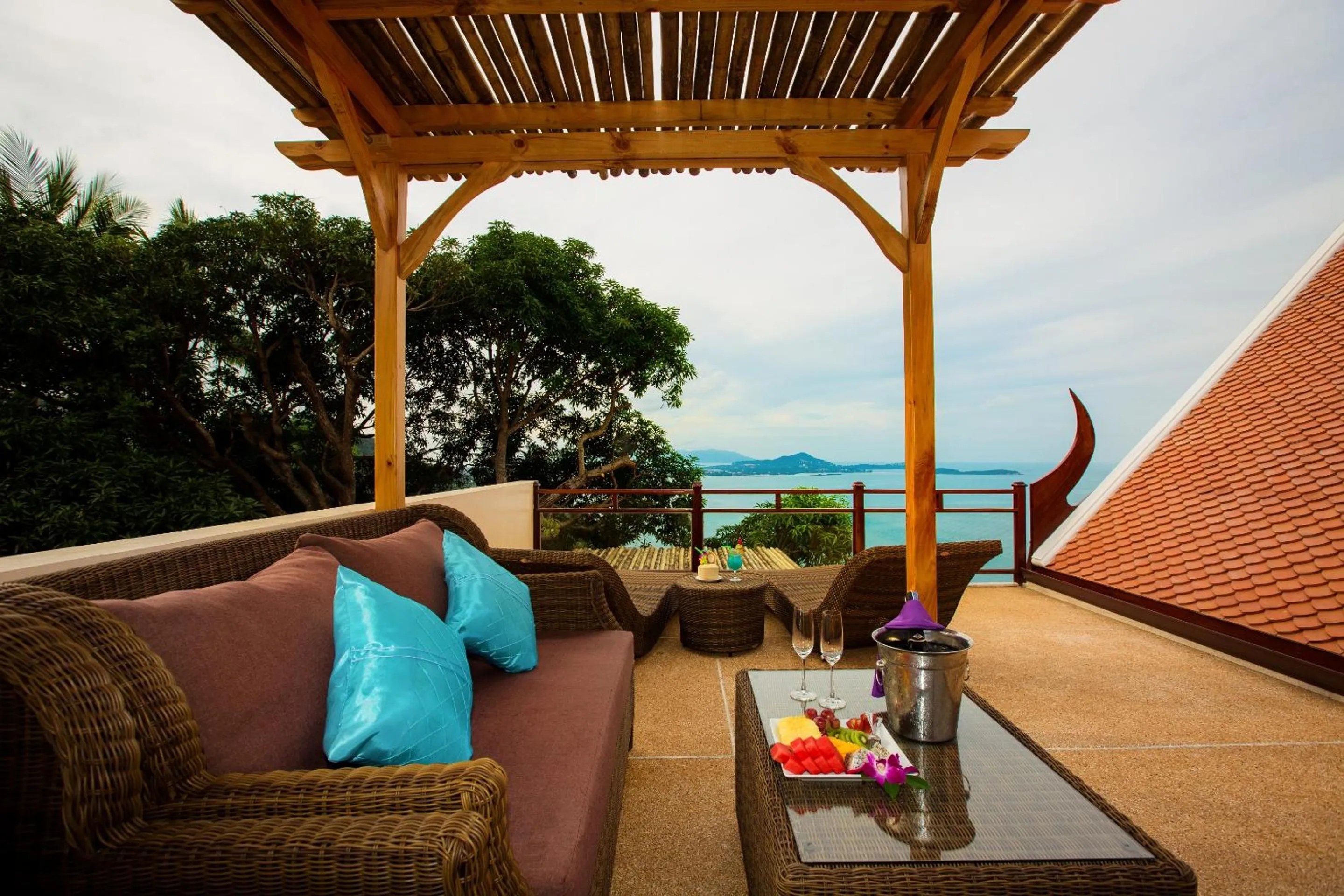 Seating area in Sandalwood Luxury Villa Resort