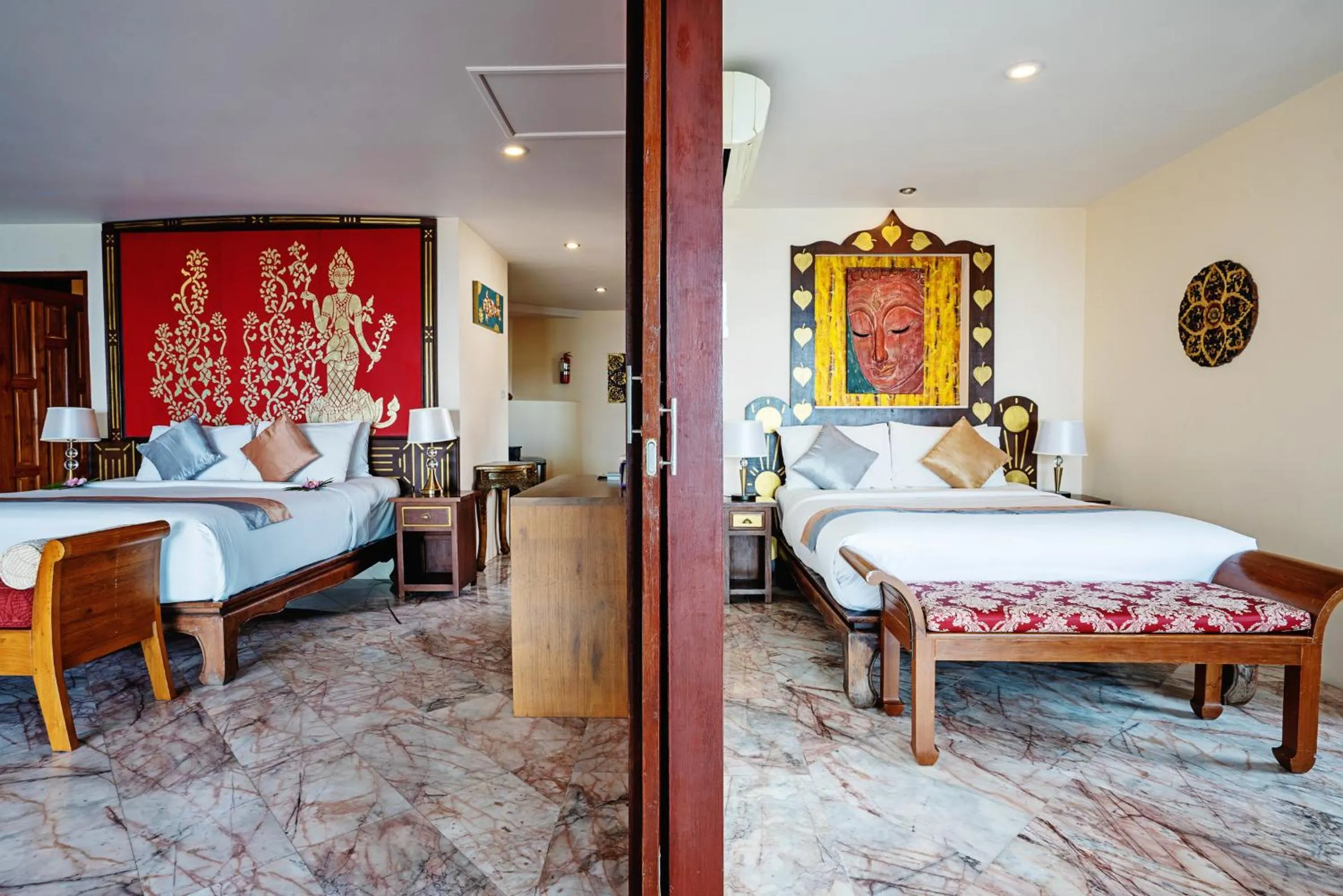 Bed in Sandalwood Luxury Villa Resort