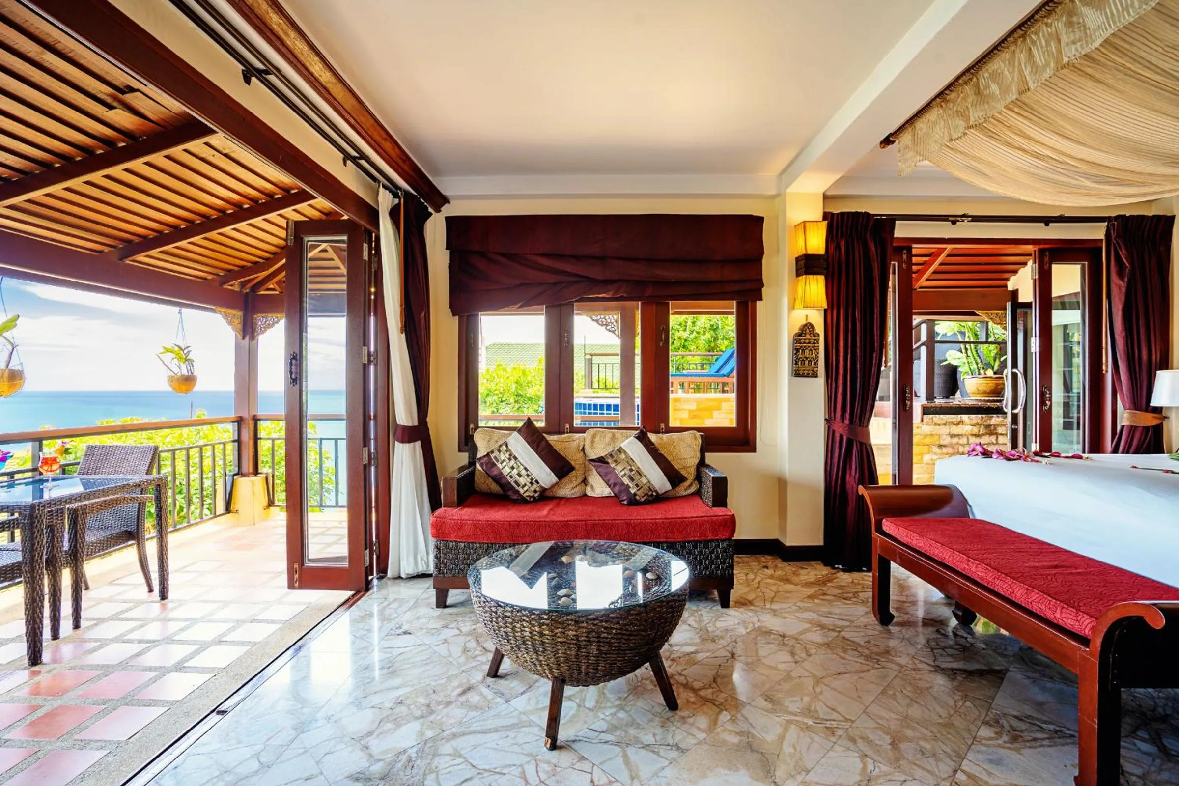 Living room, Bed in Sandalwood Luxury Villa Resort
