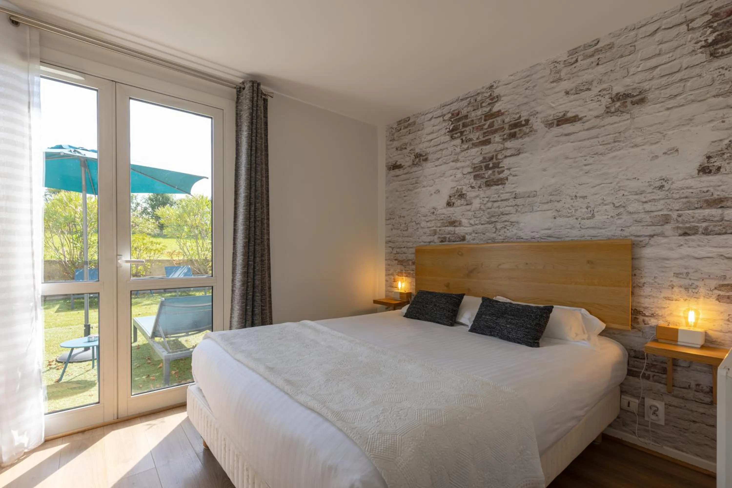 Bedroom, Bed in Pey La Tour - Logis Hôtels & Restaurant