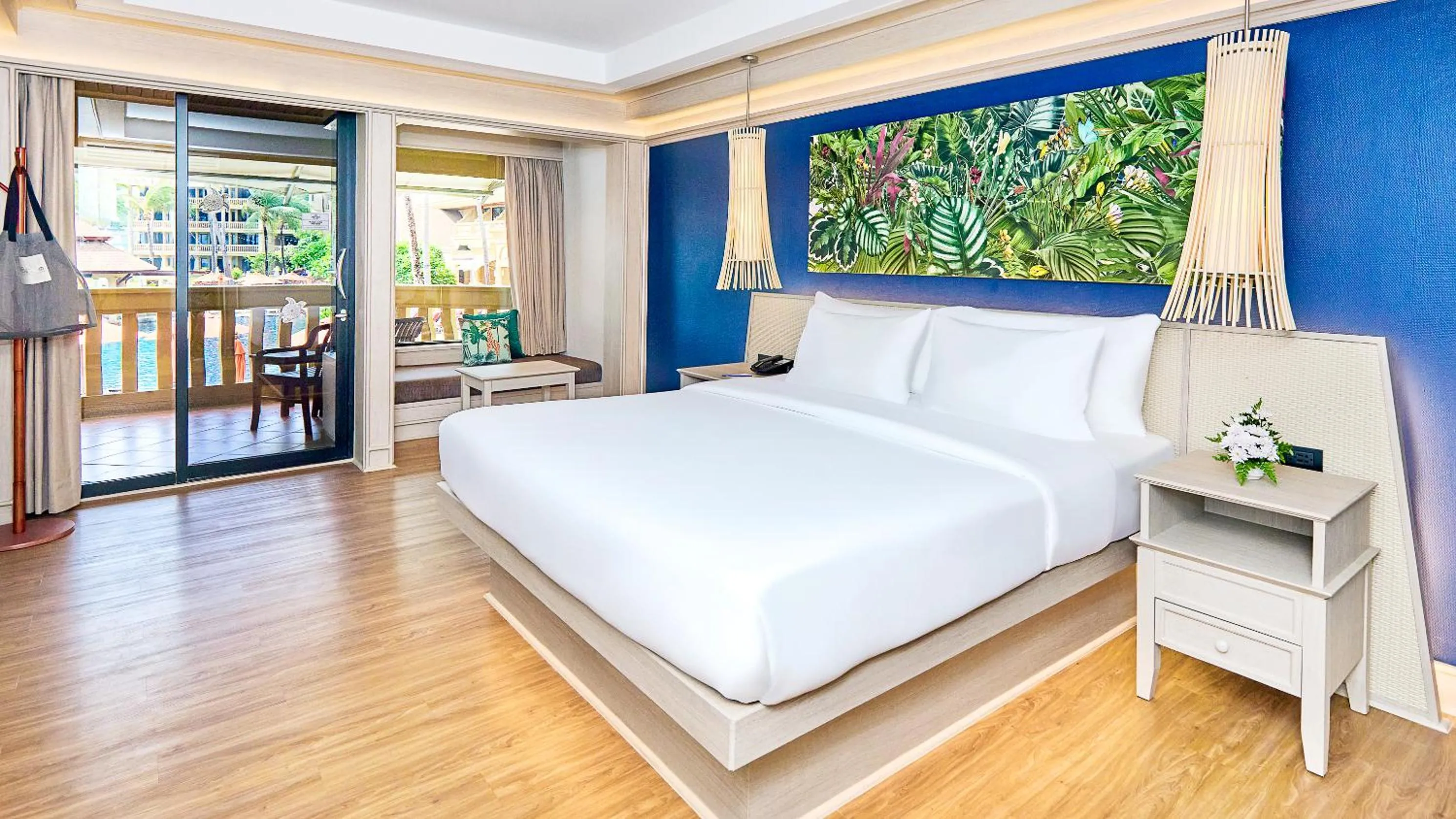 Photo of the whole room, Bed in Beyond Kata