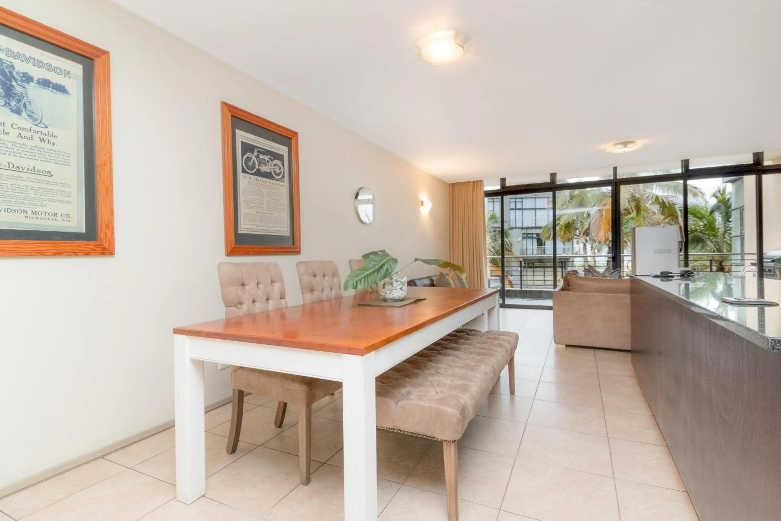 Living room in Point Waterfront Apartments