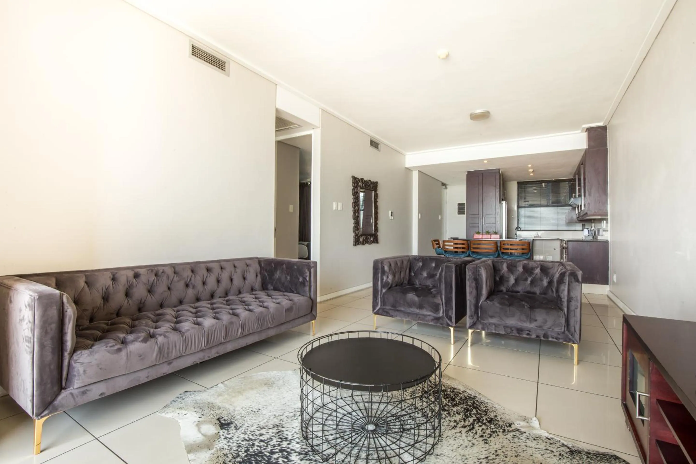 Living room in Point Waterfront Apartments