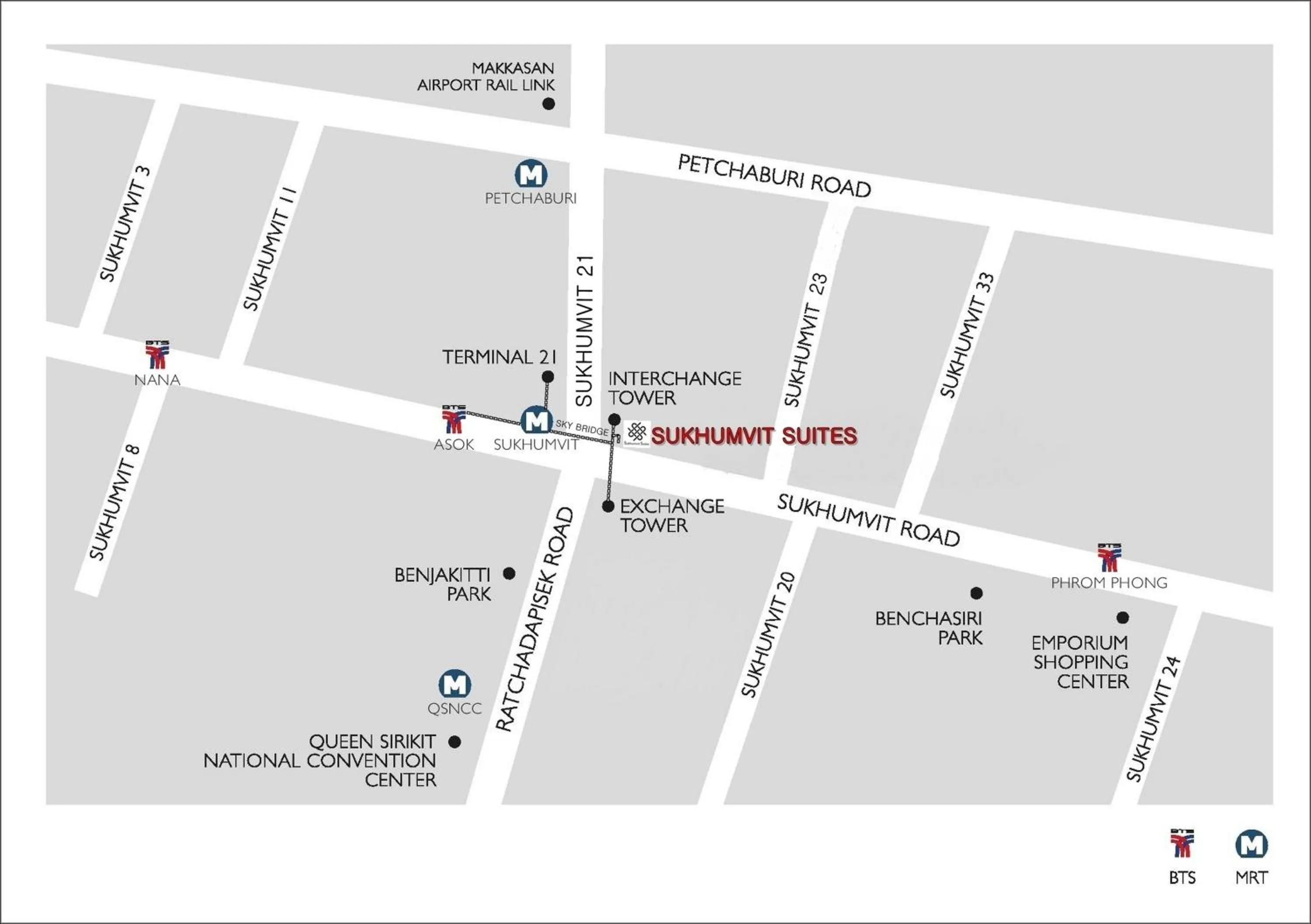 Bird's eye view in Sukhumvit Suites Hotel