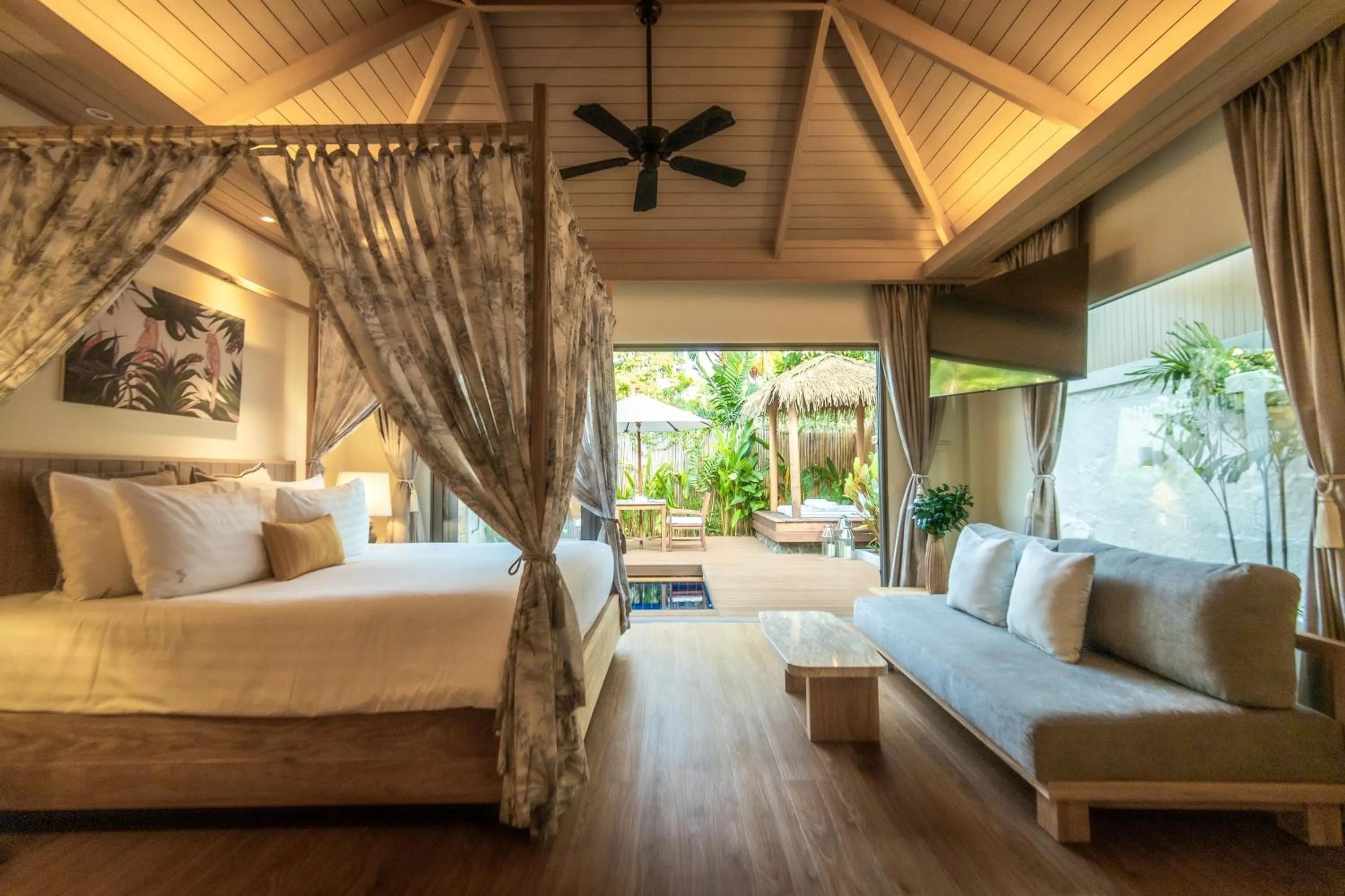 Bed in Bandara Spa Resort & Pool Villas, Samui