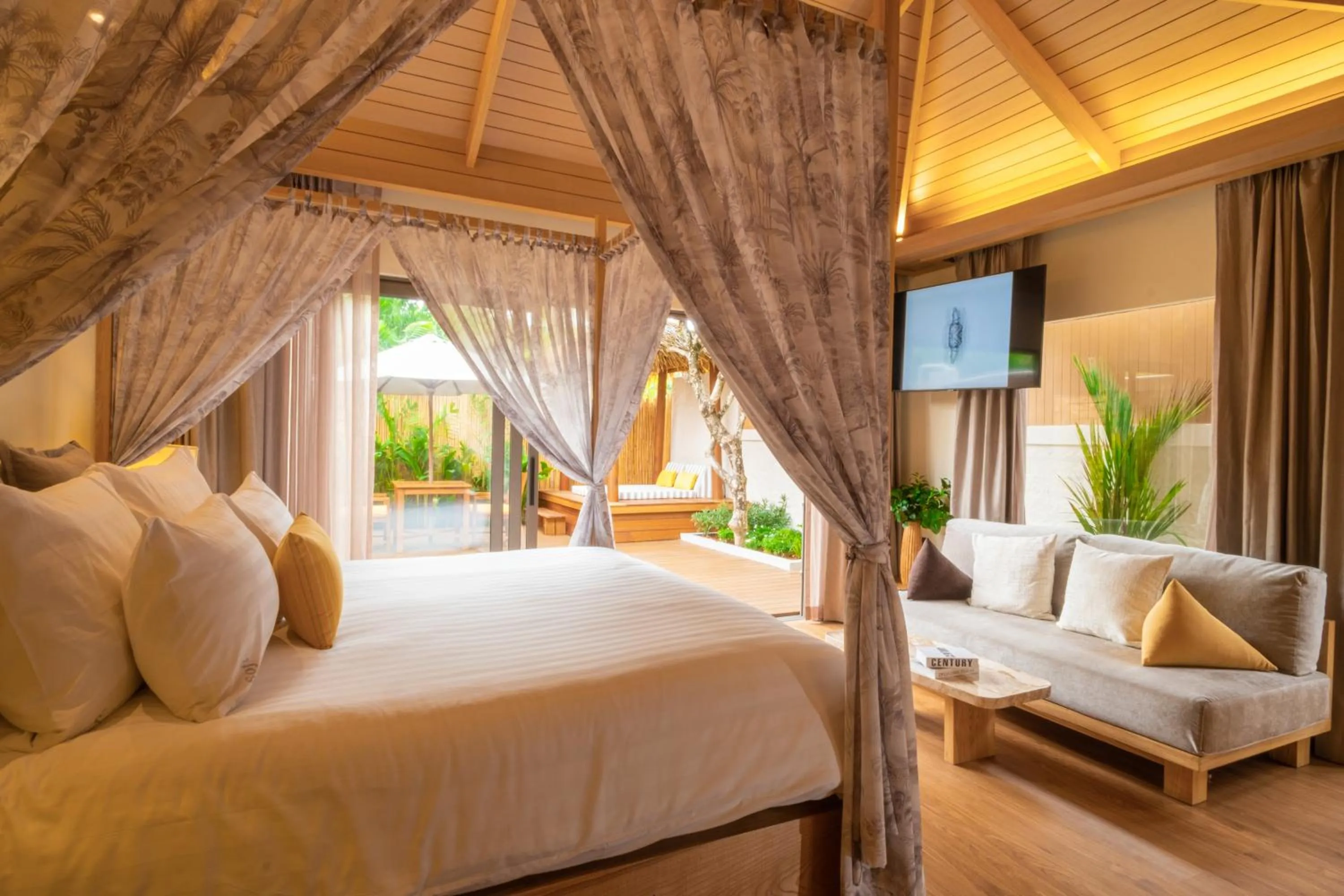 Bed in Bandara Spa Resort & Pool Villas, Samui