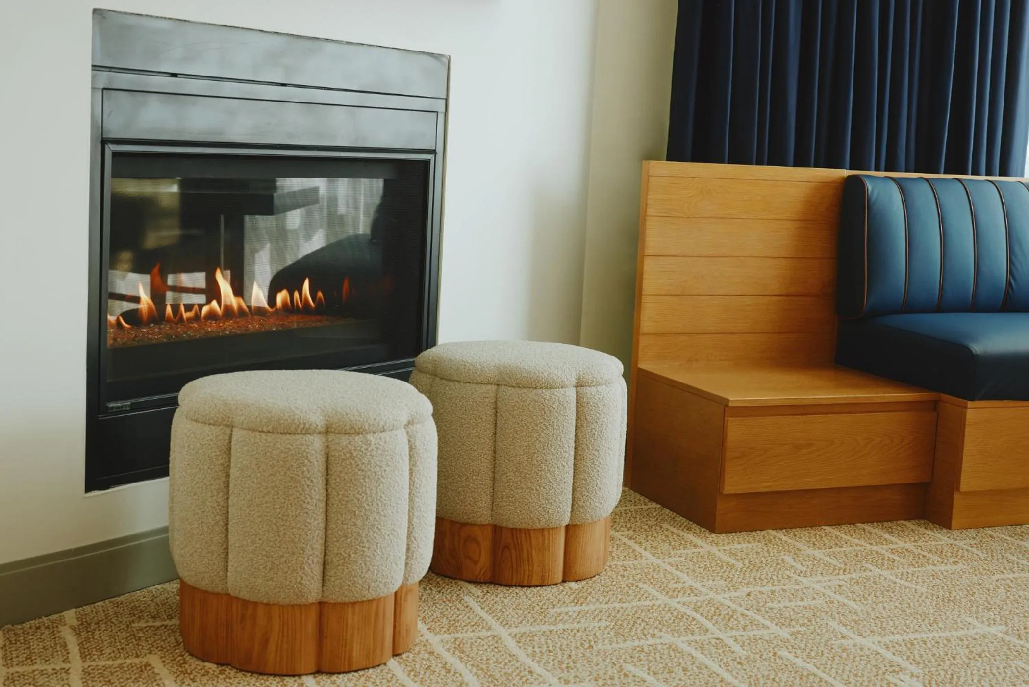 fireplace in Limelight Hotel Ketchum