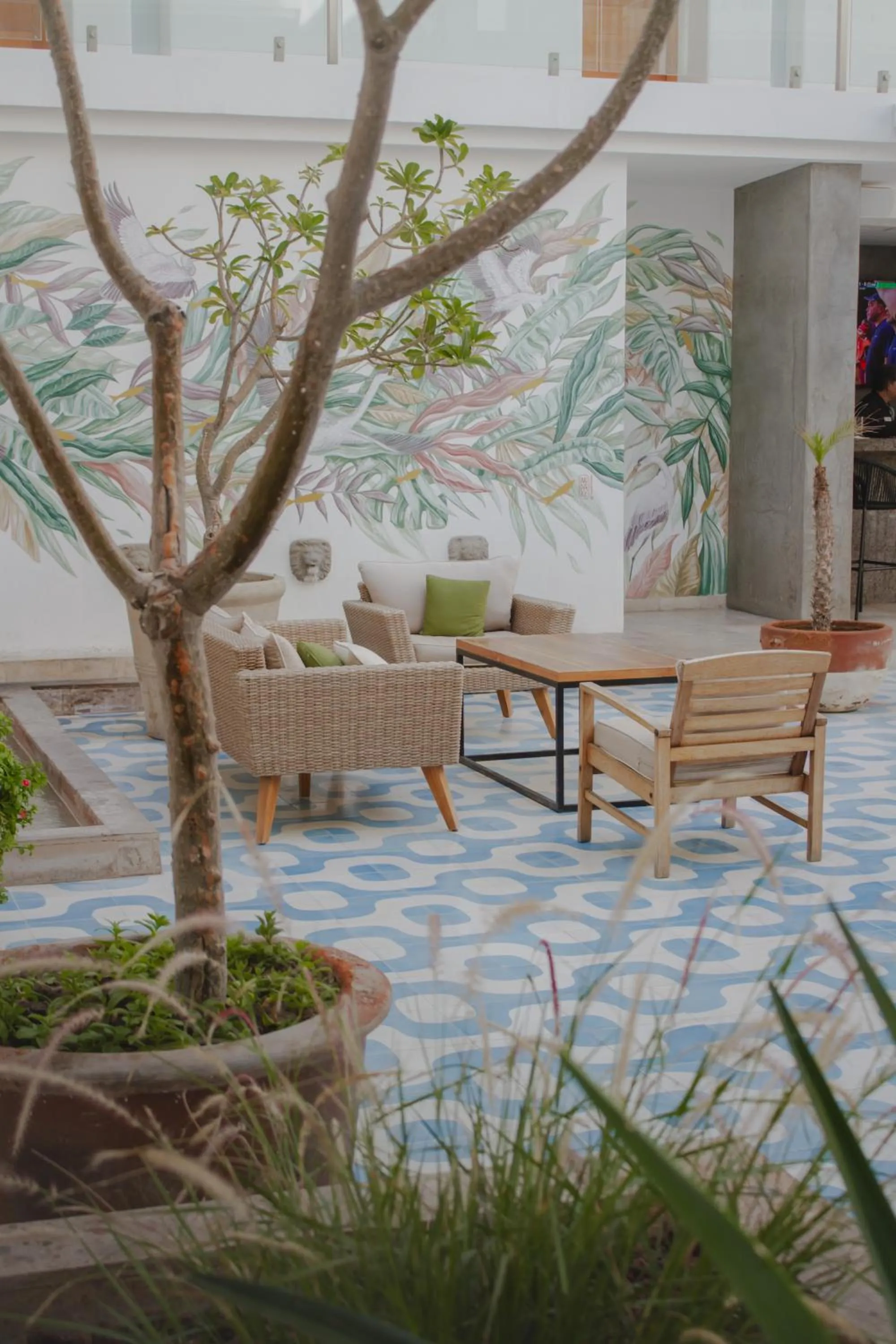 Patio in Hotel Catedral La Paz