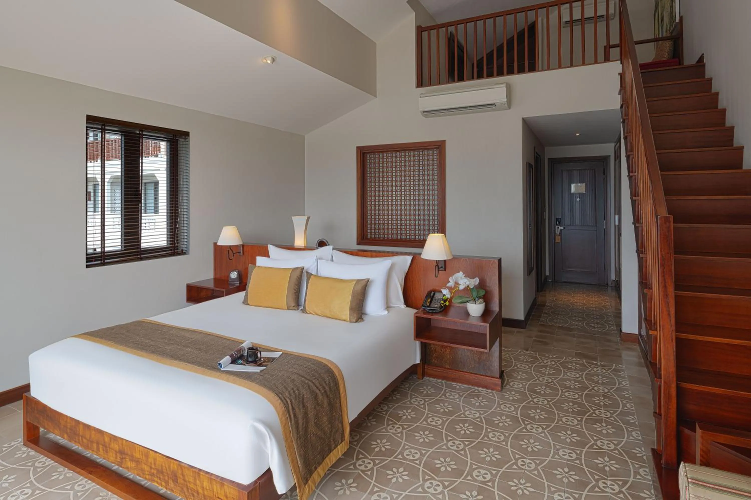 Balcony/Terrace, Bed in RiverTown Hoi An Resort & Spa