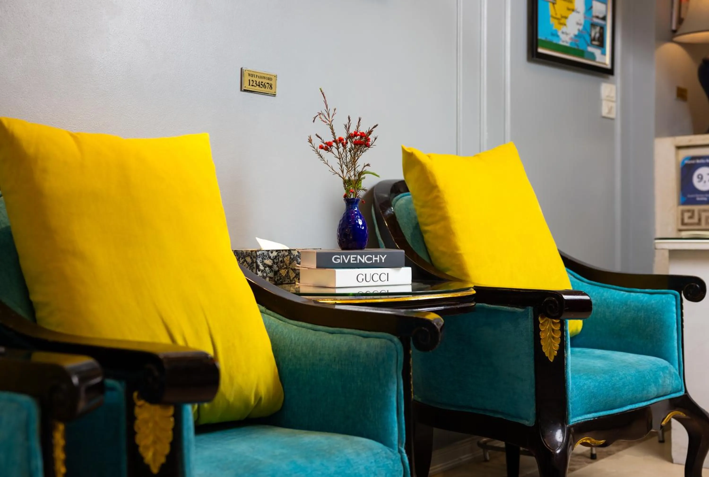 Seating area in Bella Rosa Hotel & Travel