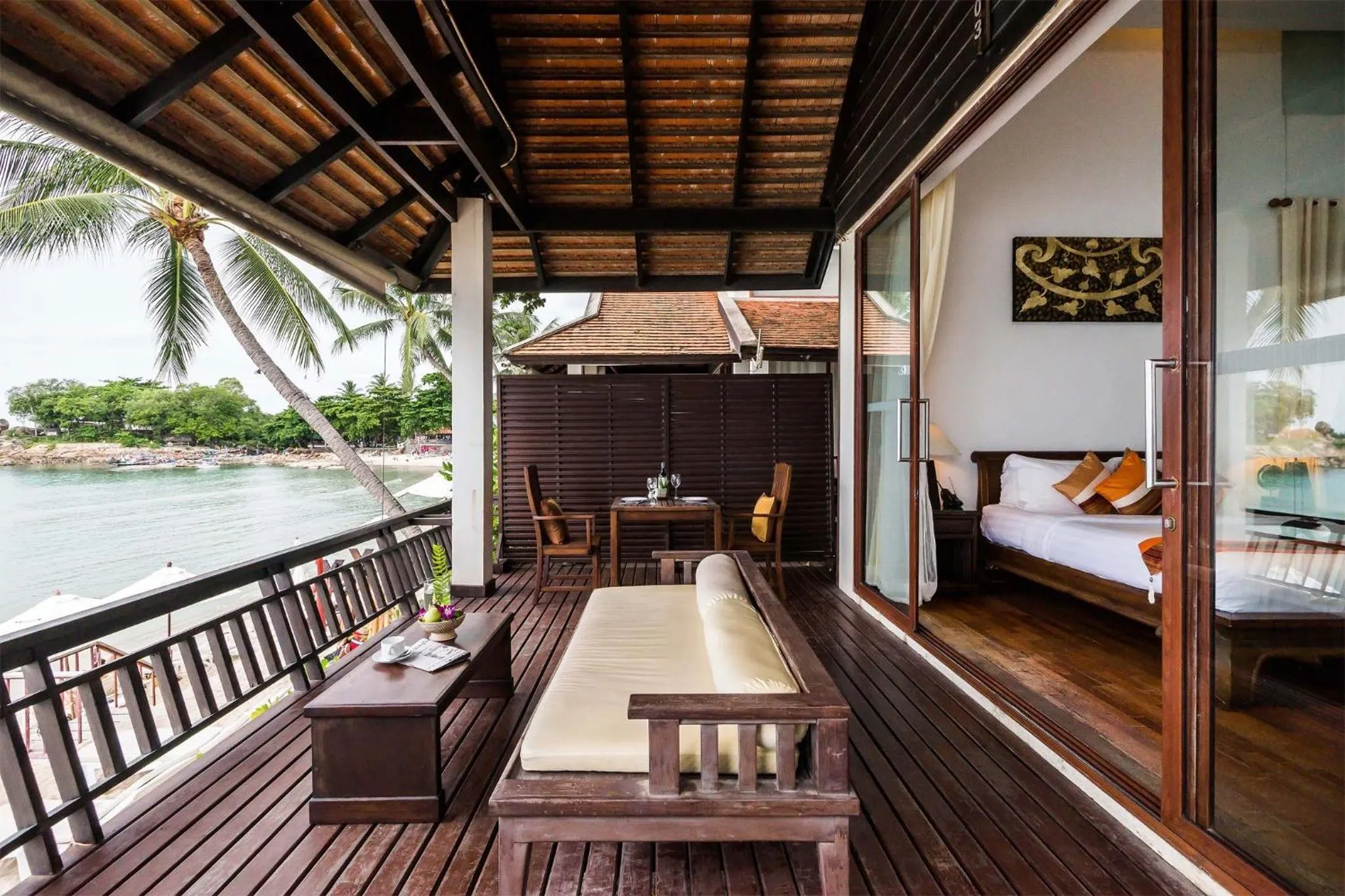 Balcony/Terrace, Bed in Samui Paradise Chaweng Beach Resort