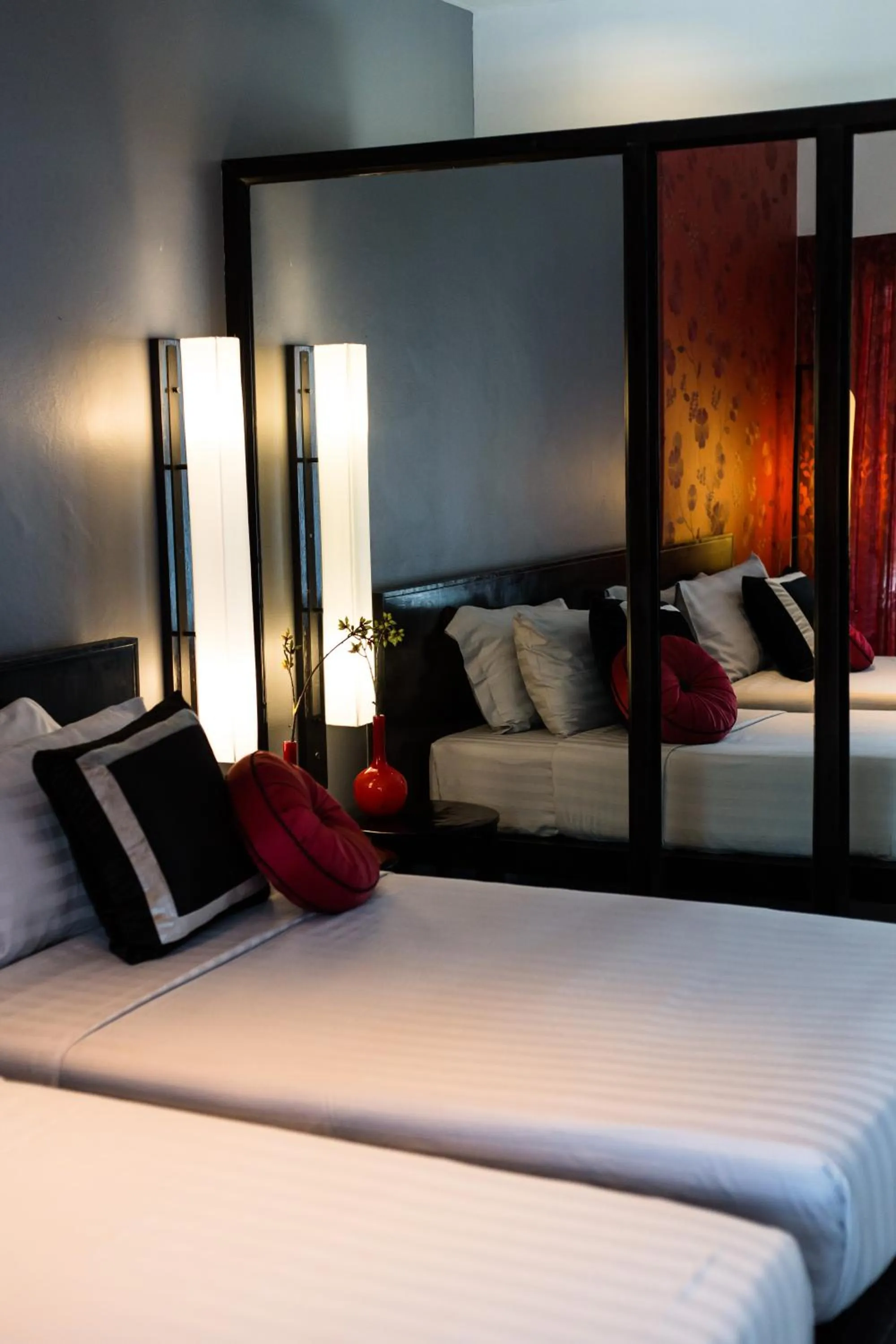 Bed in Red Ginger Chic Resort