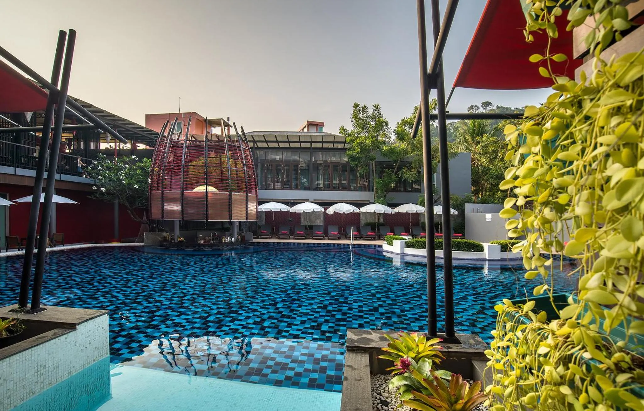 Swimming pool in Red Ginger Chic Resort