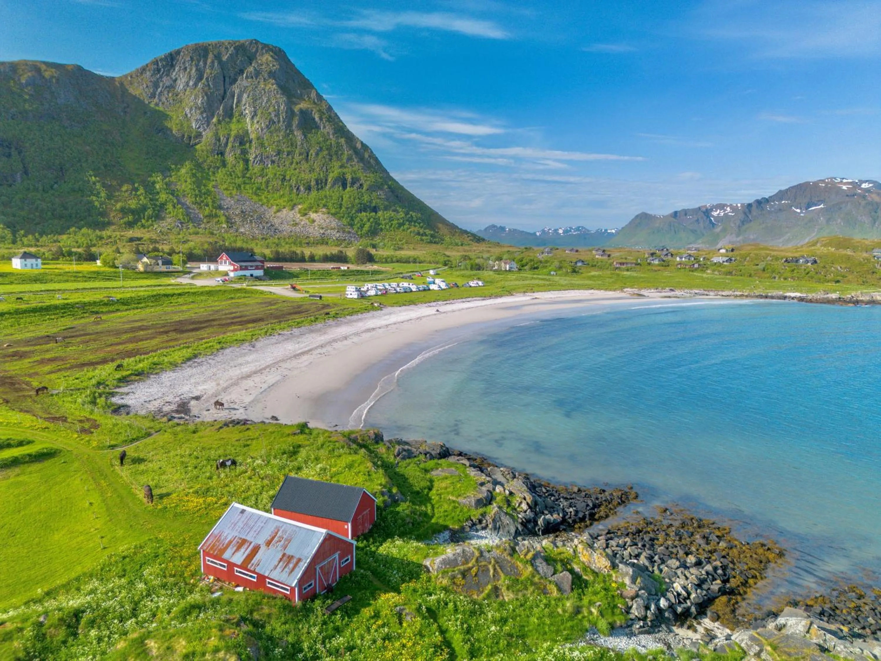 Natural landscape in Lofoten Links Lodges