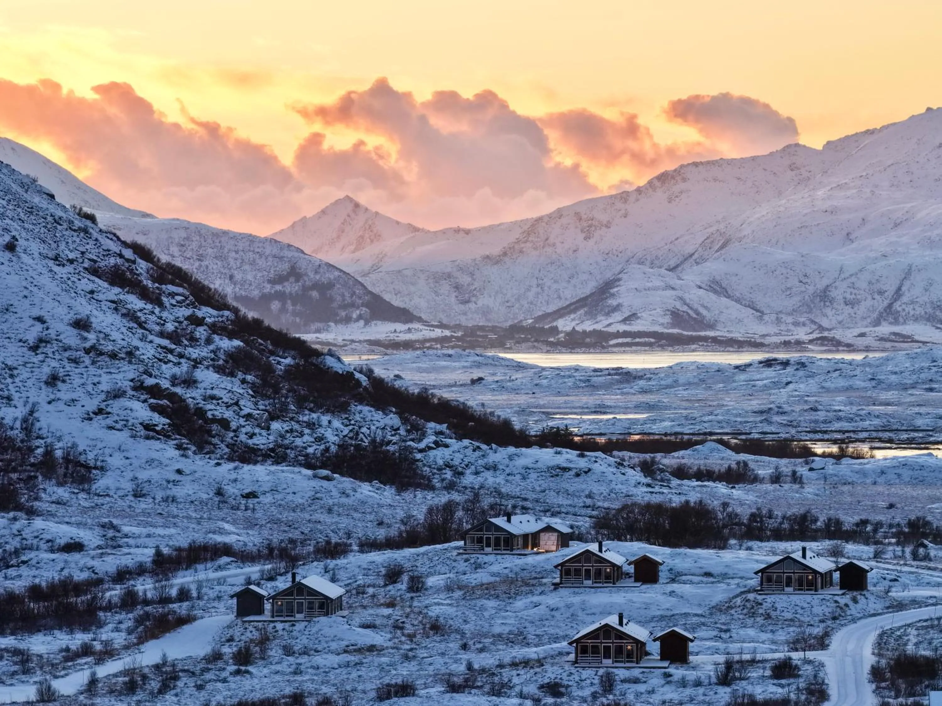 Natural landscape in Lofoten Links Lodges