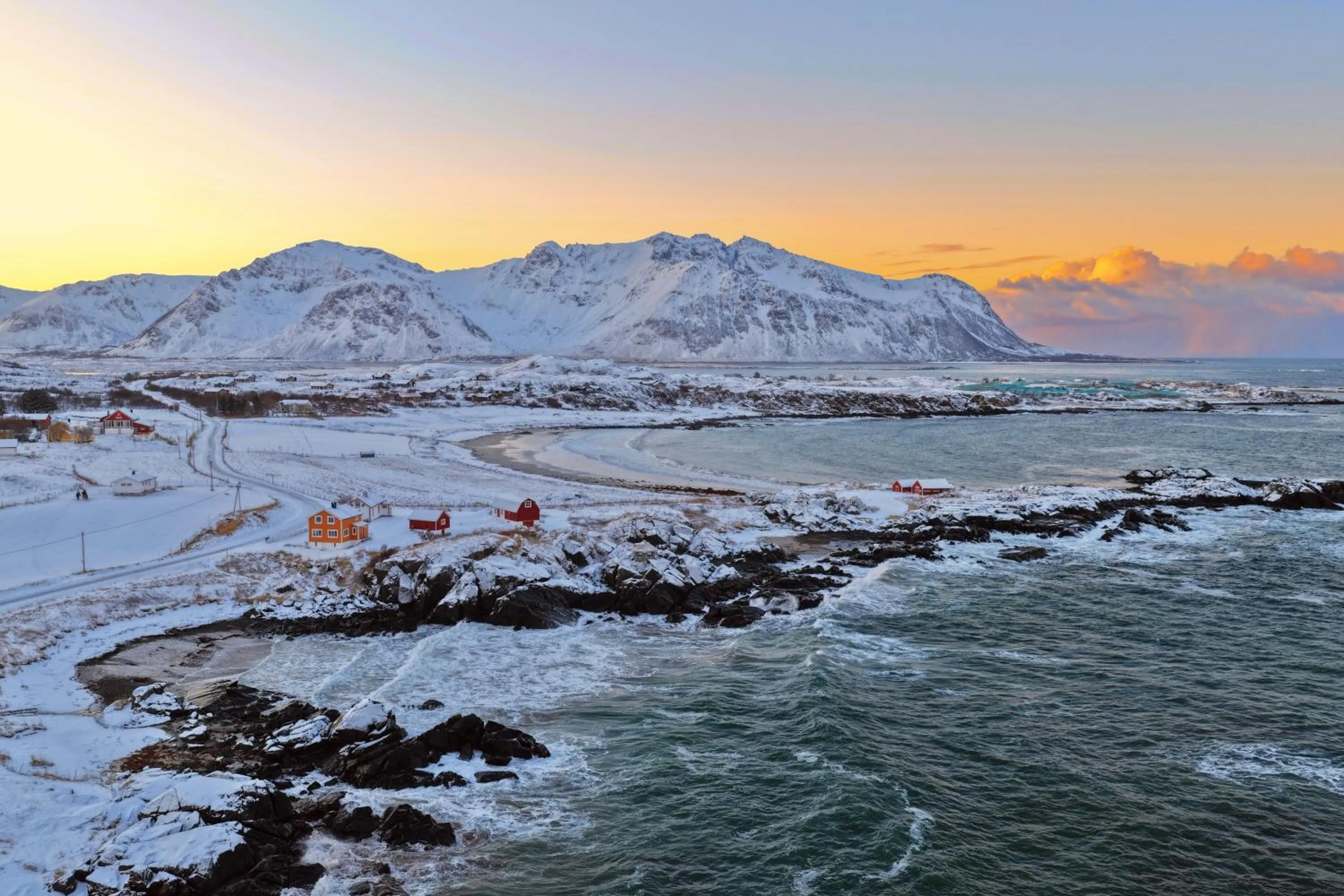 Natural landscape in Lofoten Links Lodges