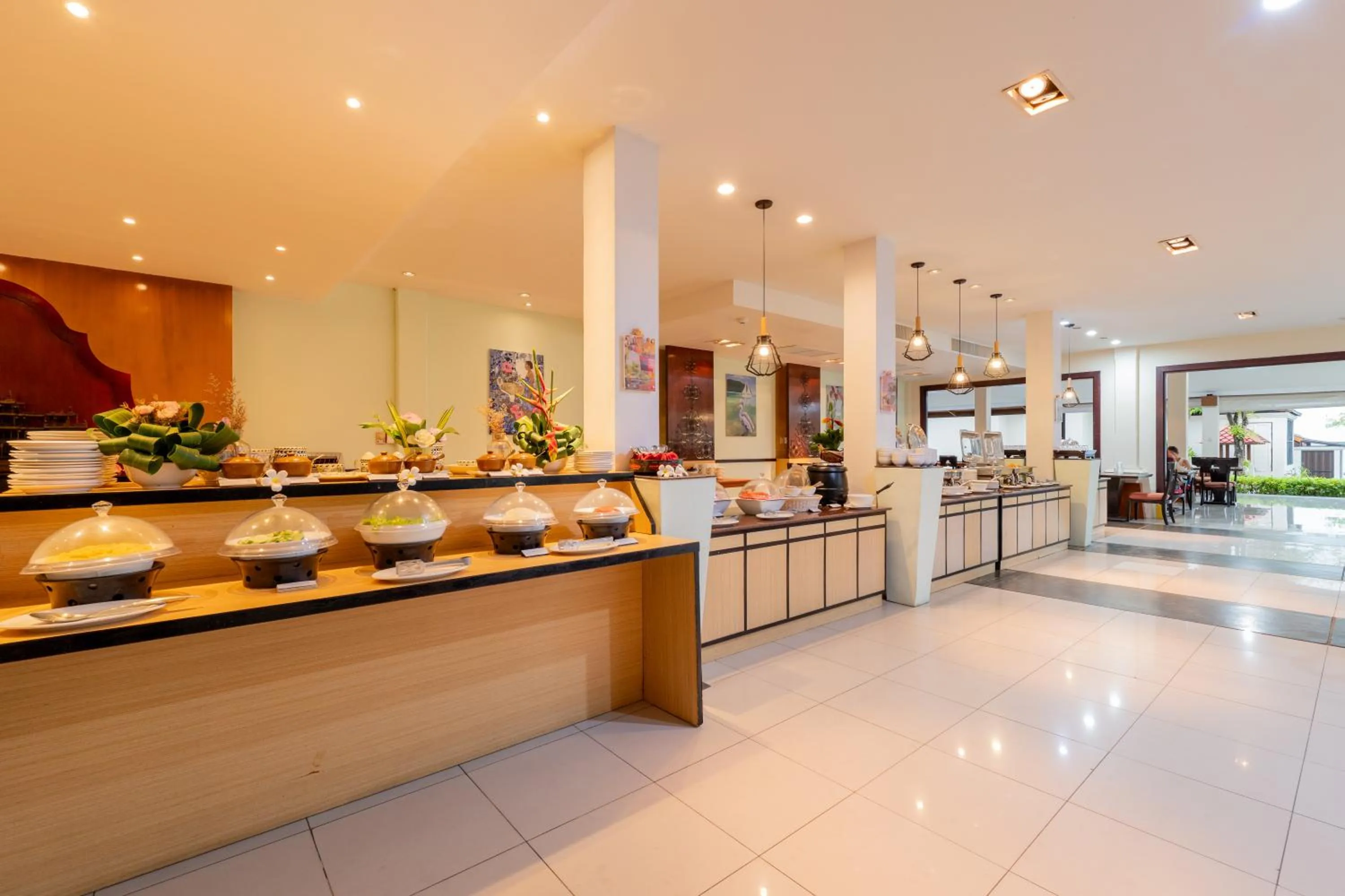 Buffet breakfast in The Briza Beach Resort, Samui - SHA Plus