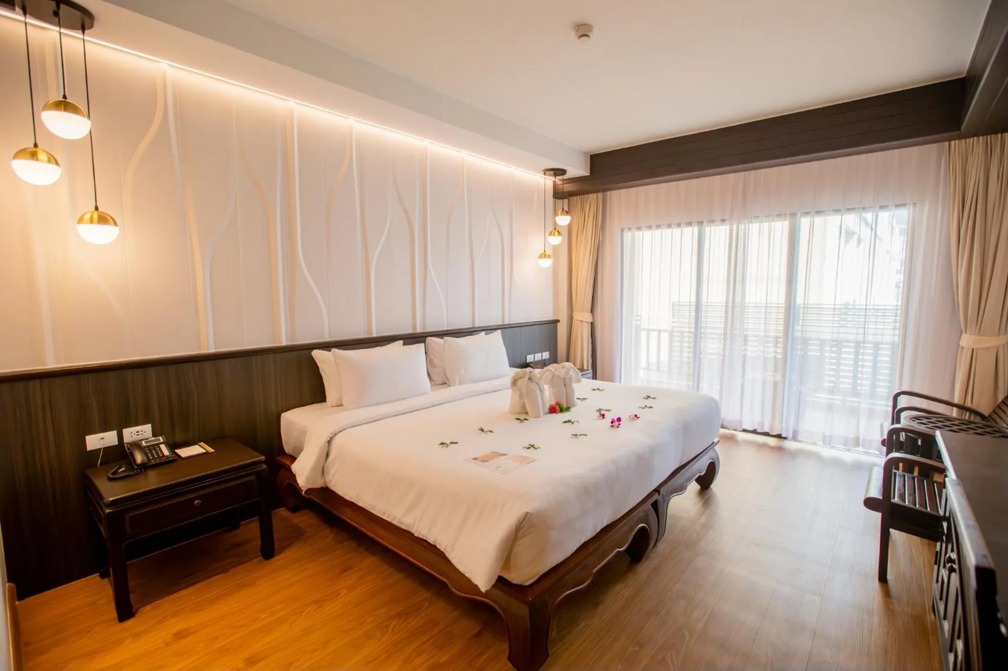 View (from property/room), Bed in Nipa Resort, Patong Beach