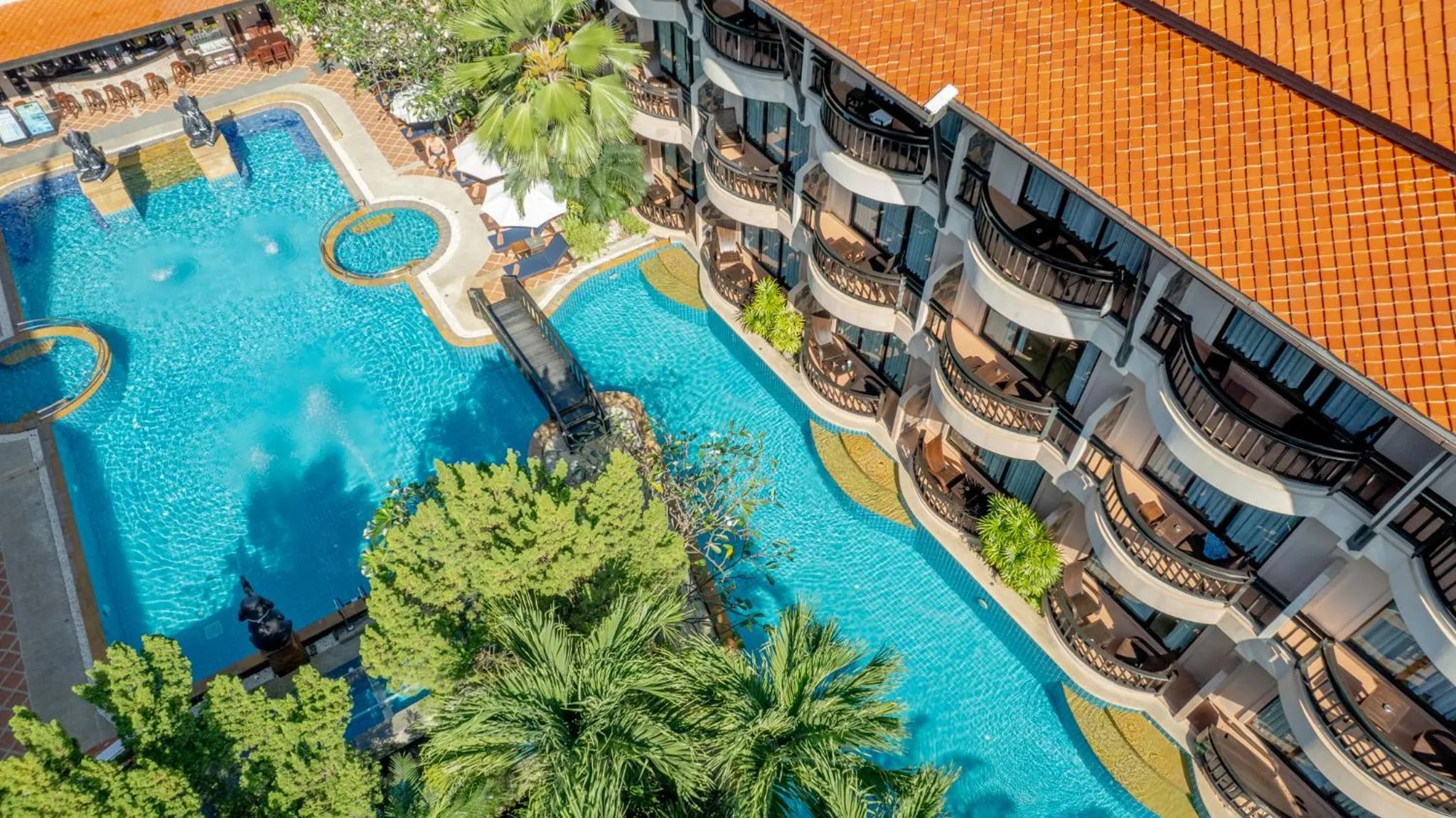 Pool view in Nipa Resort, Patong Beach