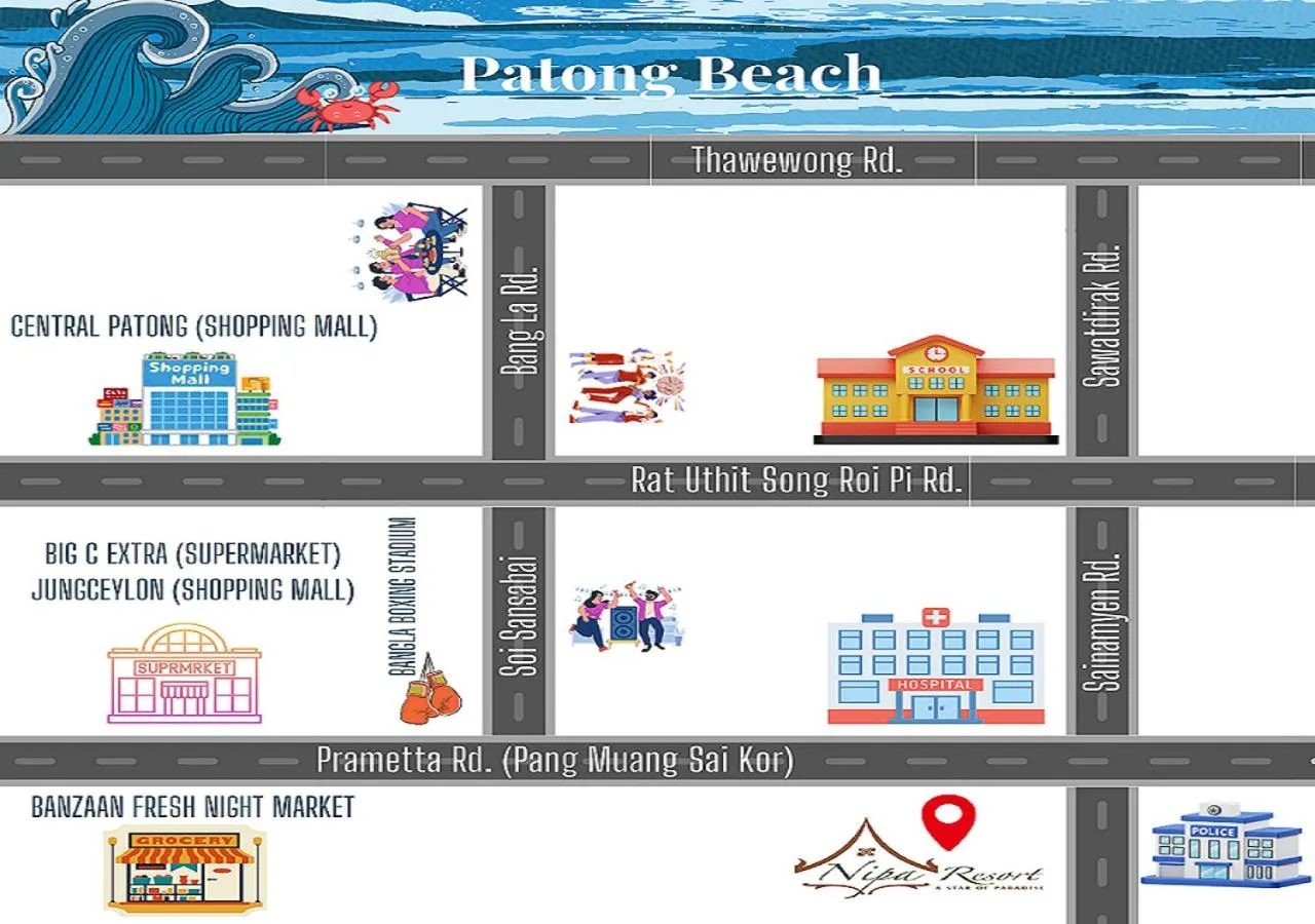 Property building in Nipa Resort, Patong Beach