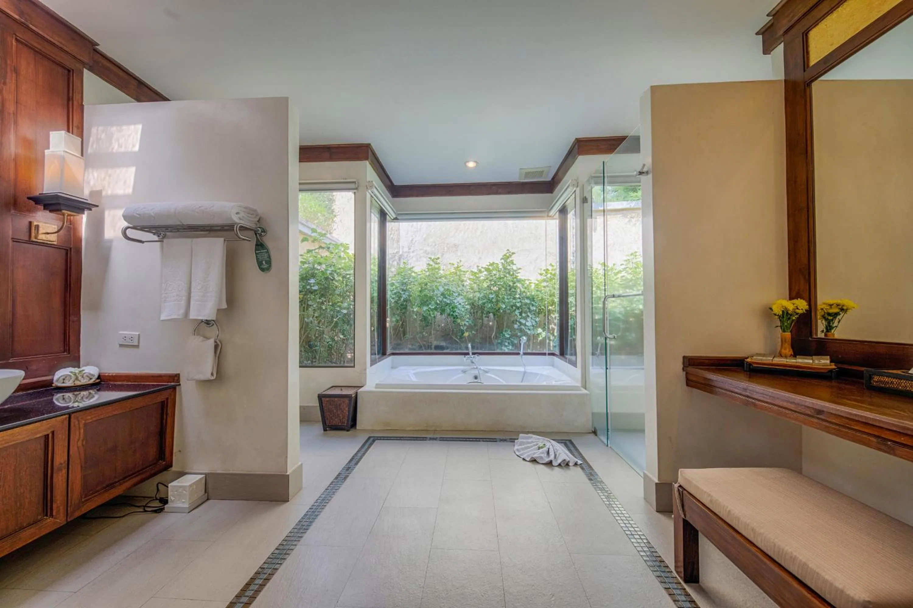 Bathroom, Bed in Nora Beach Resort & Spa - SHA Extra Plus