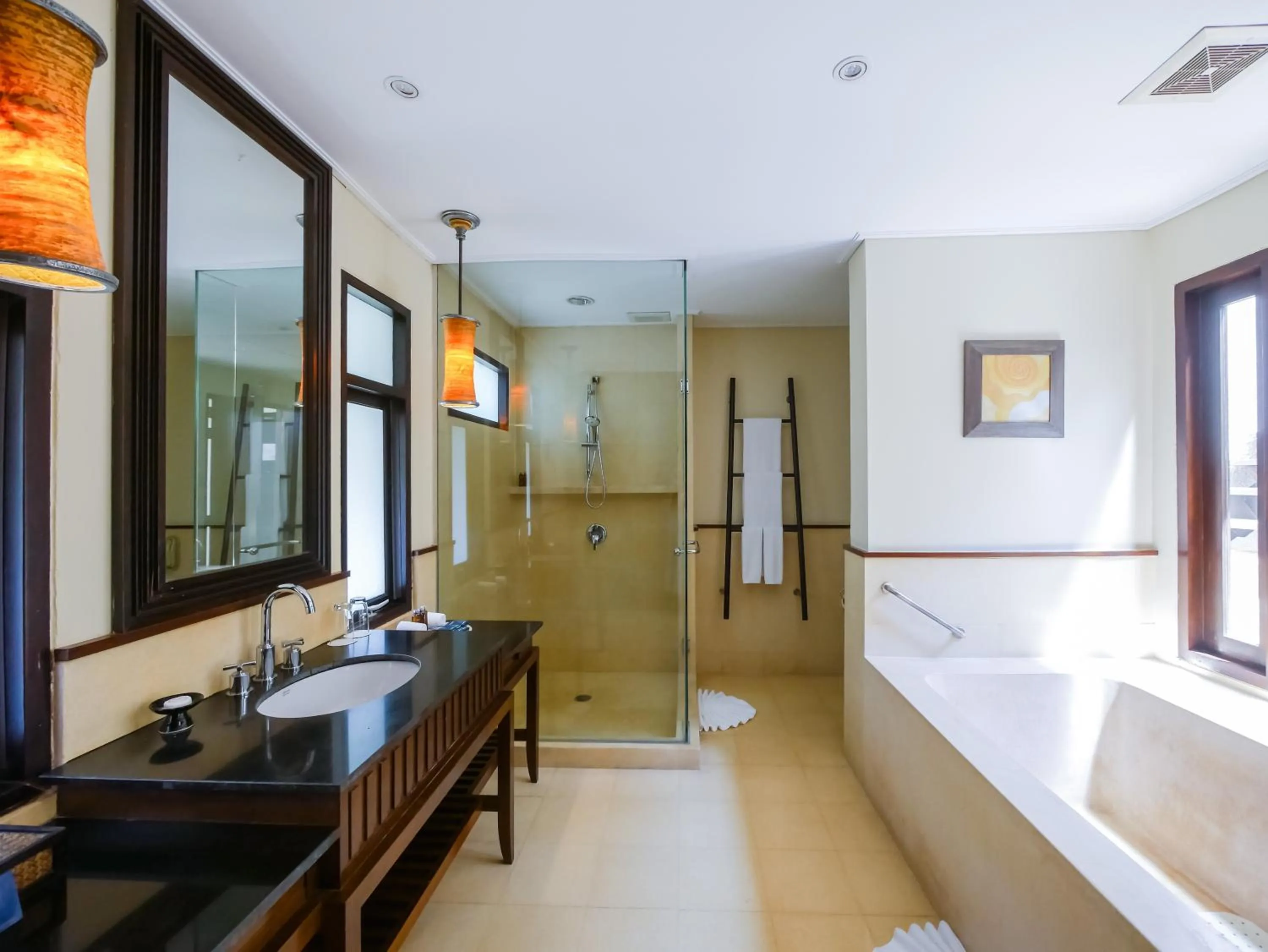 Bathroom, Bed in Paradox Resort Phuket