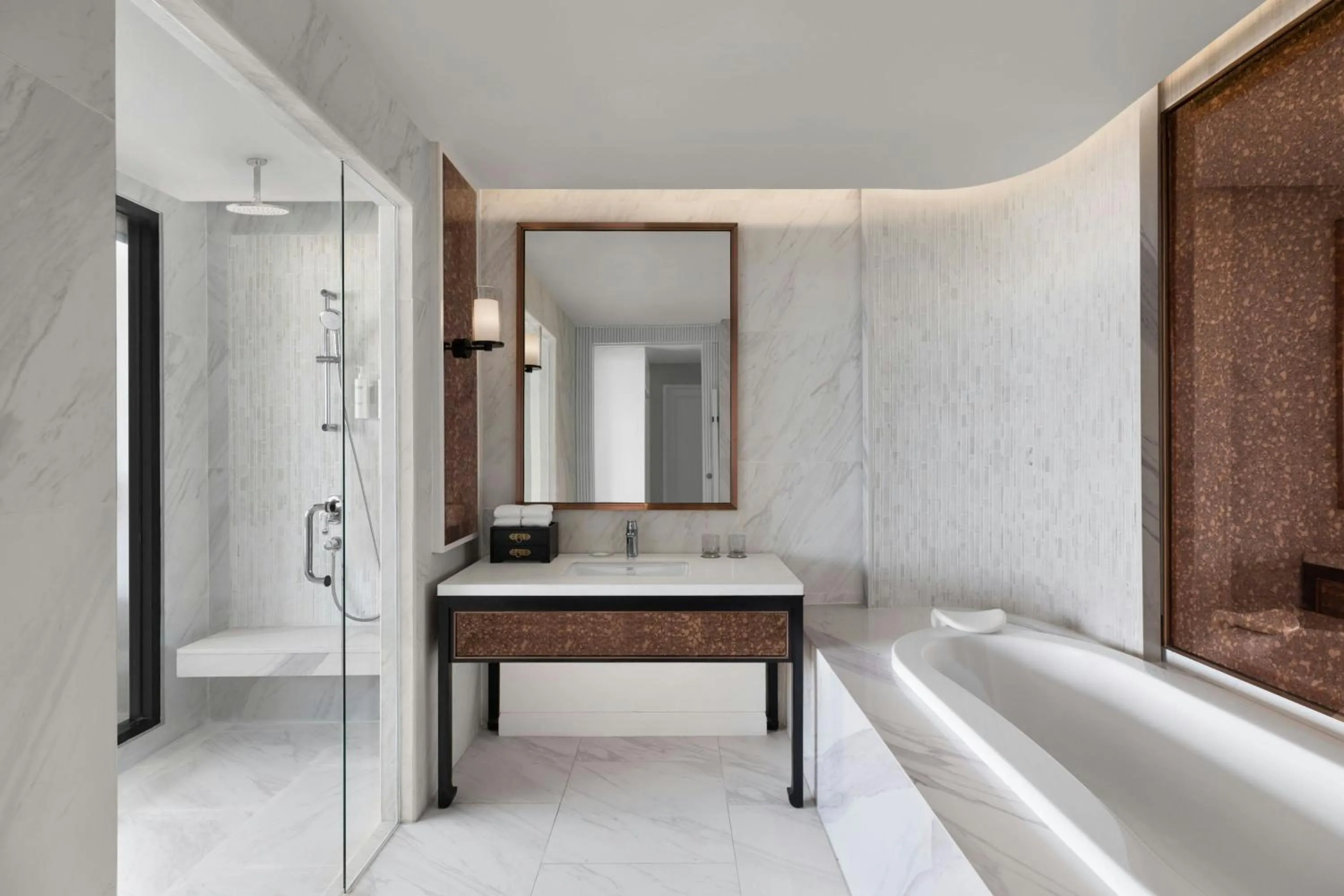 Bathroom, Bed in Courtyard by Marriott Phuket Town