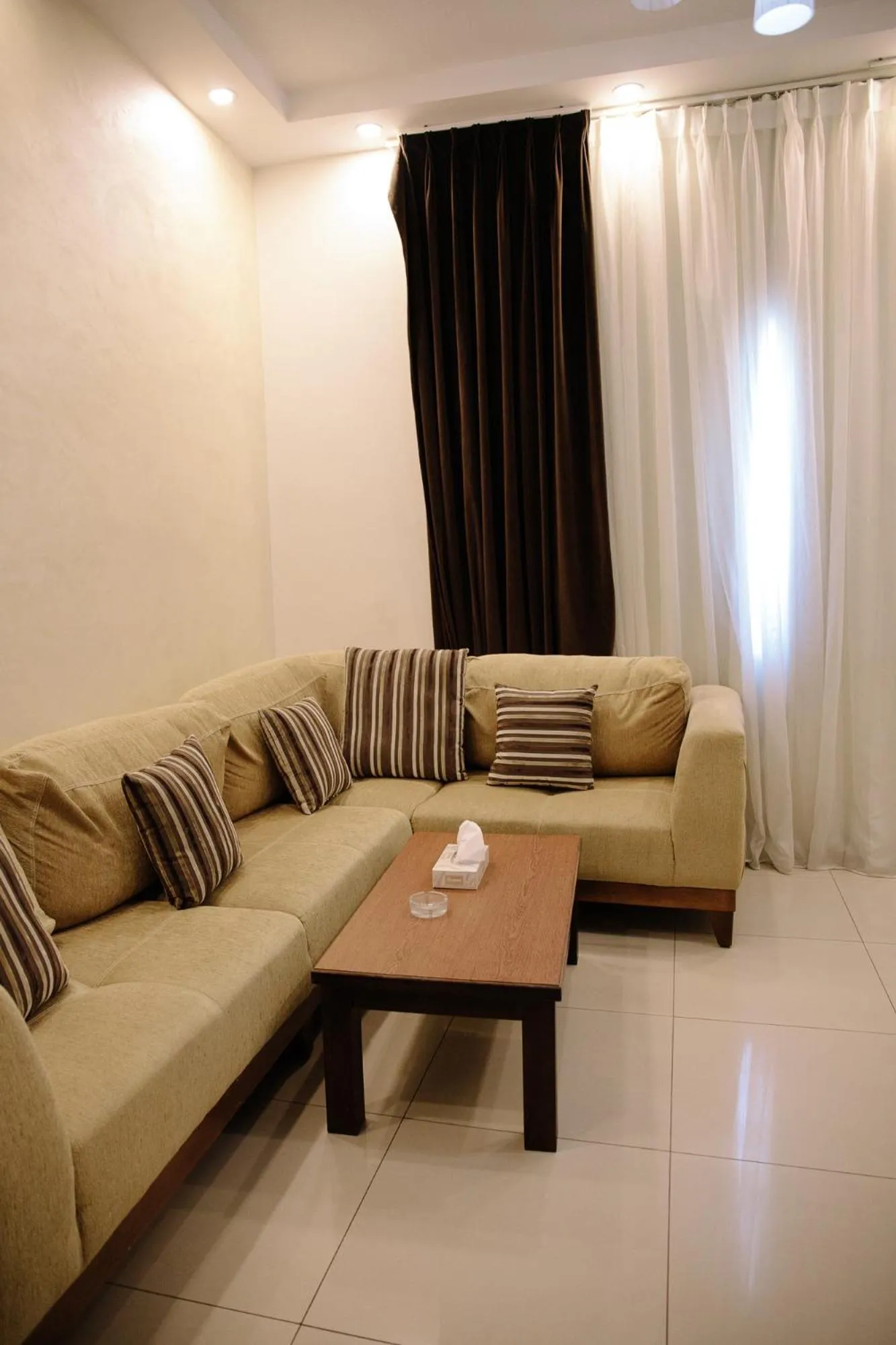 Seating area in Madina Suites