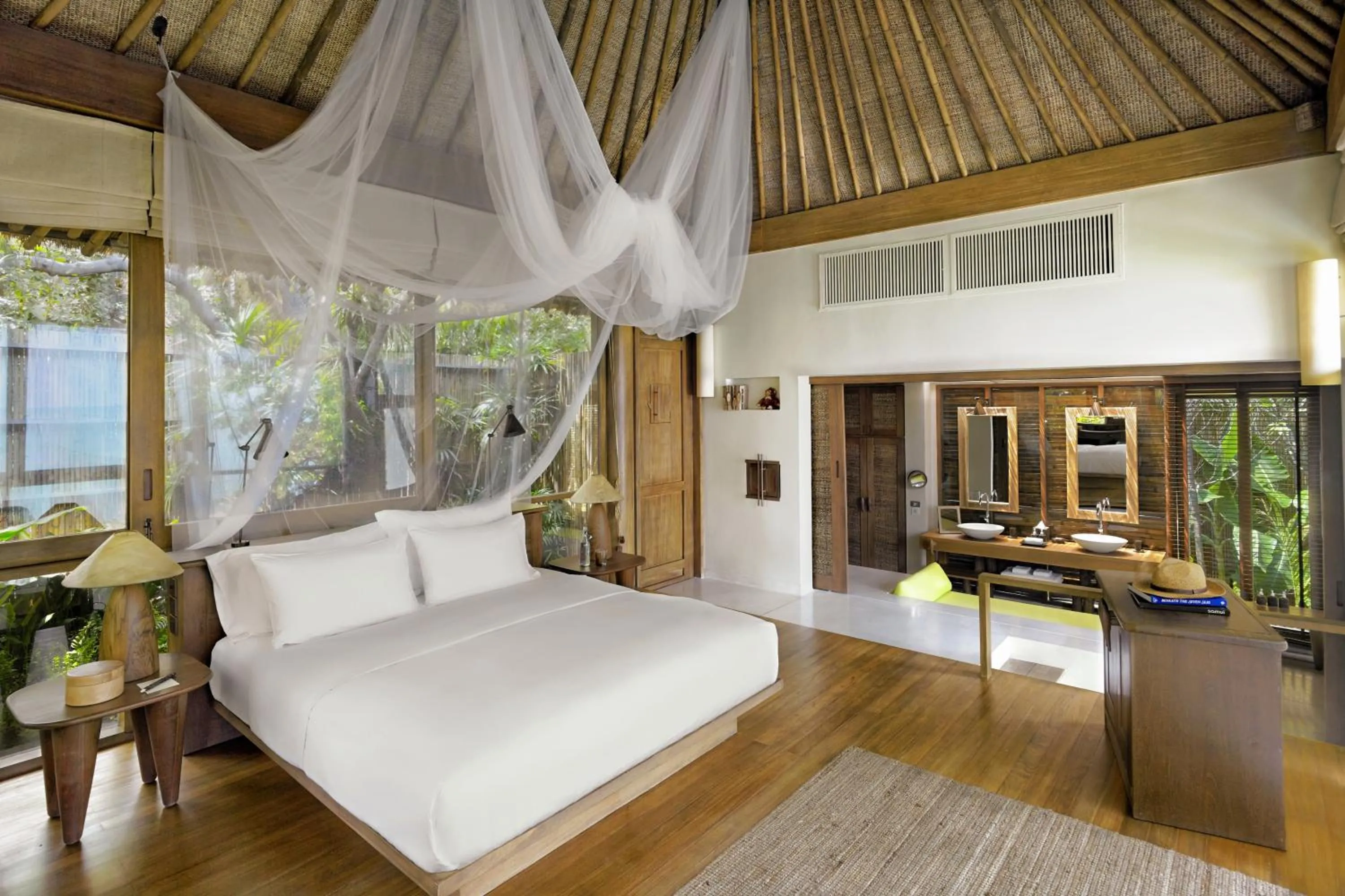 Bed in Six Senses Samui