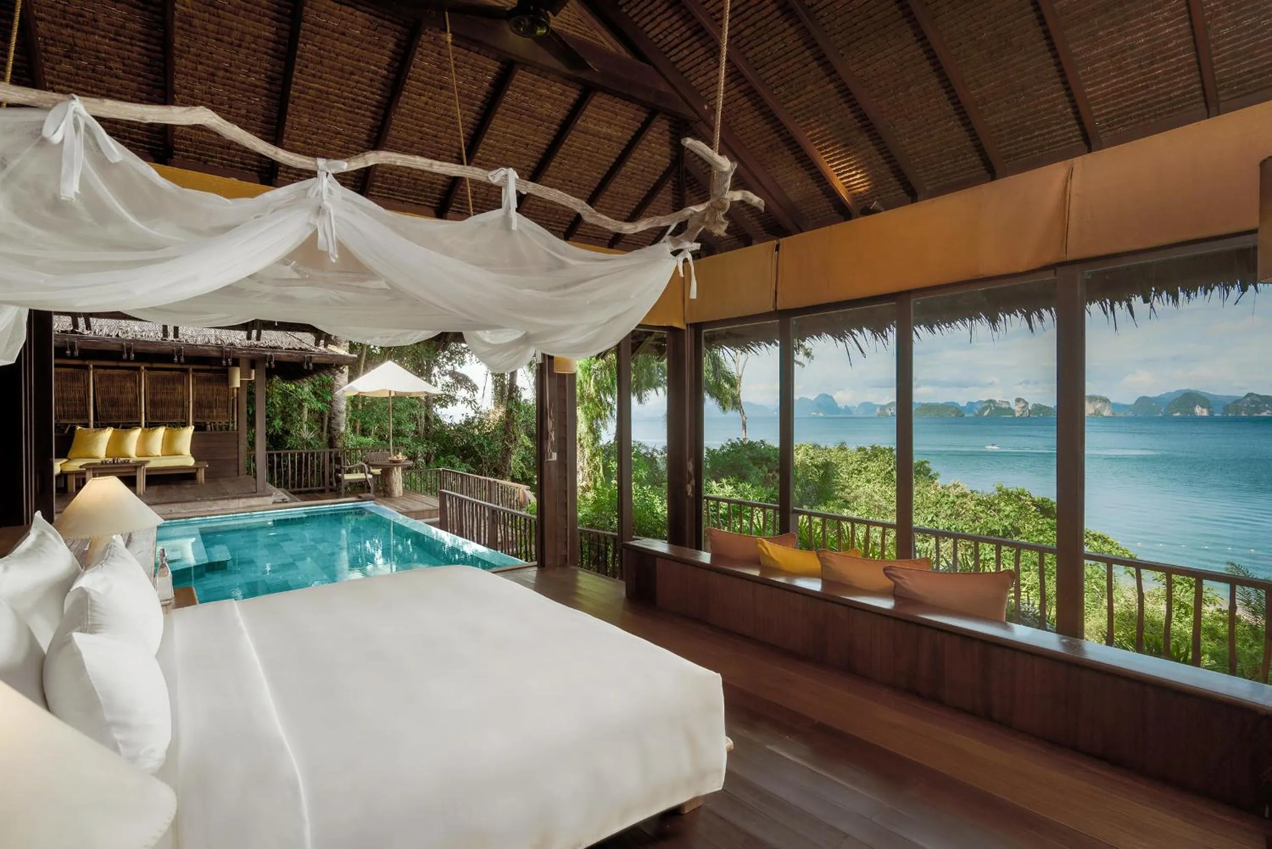 Patio, Bed in Six Senses Yao Noi