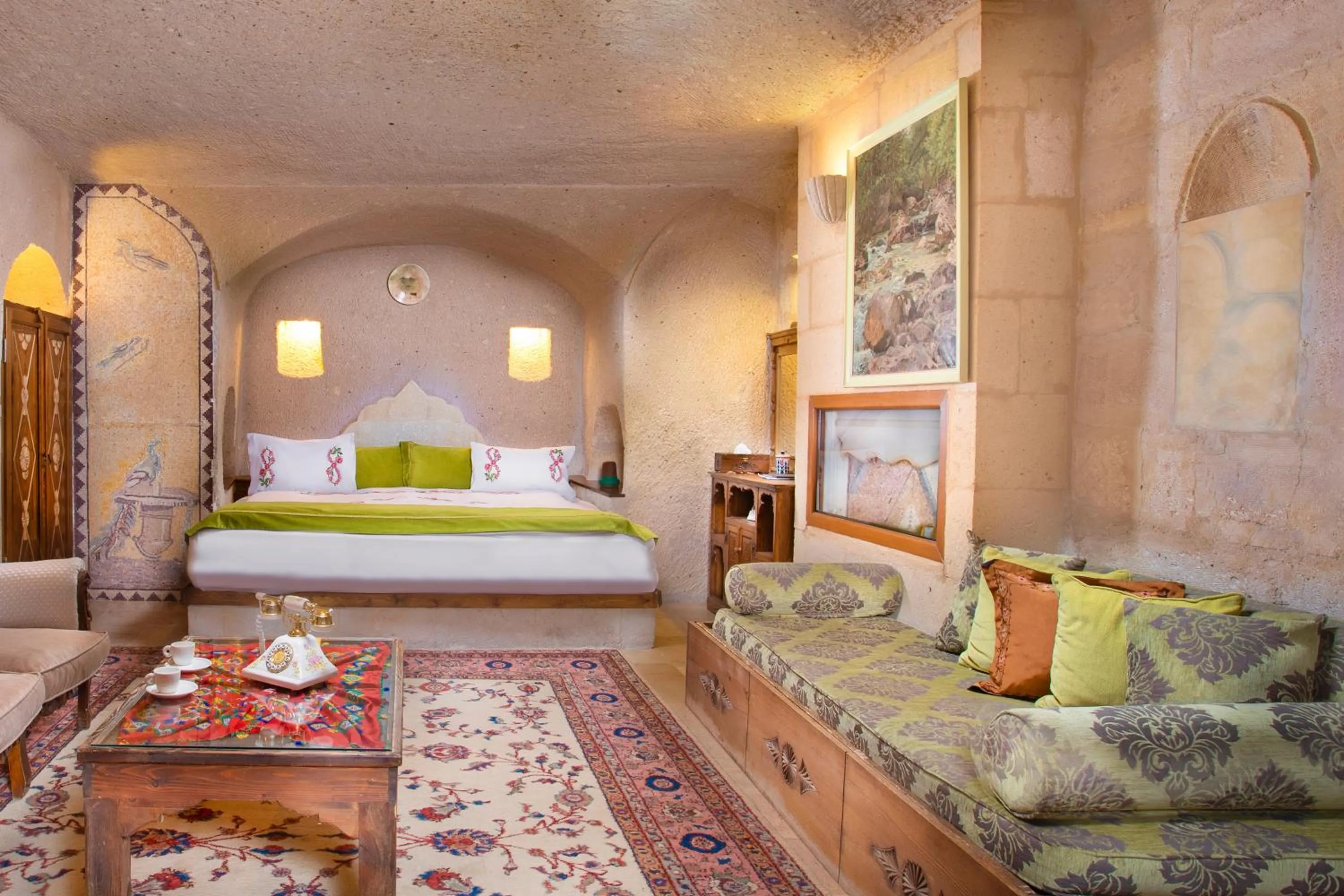 Bed in Cappadocia Gamirasu Cave Hotel