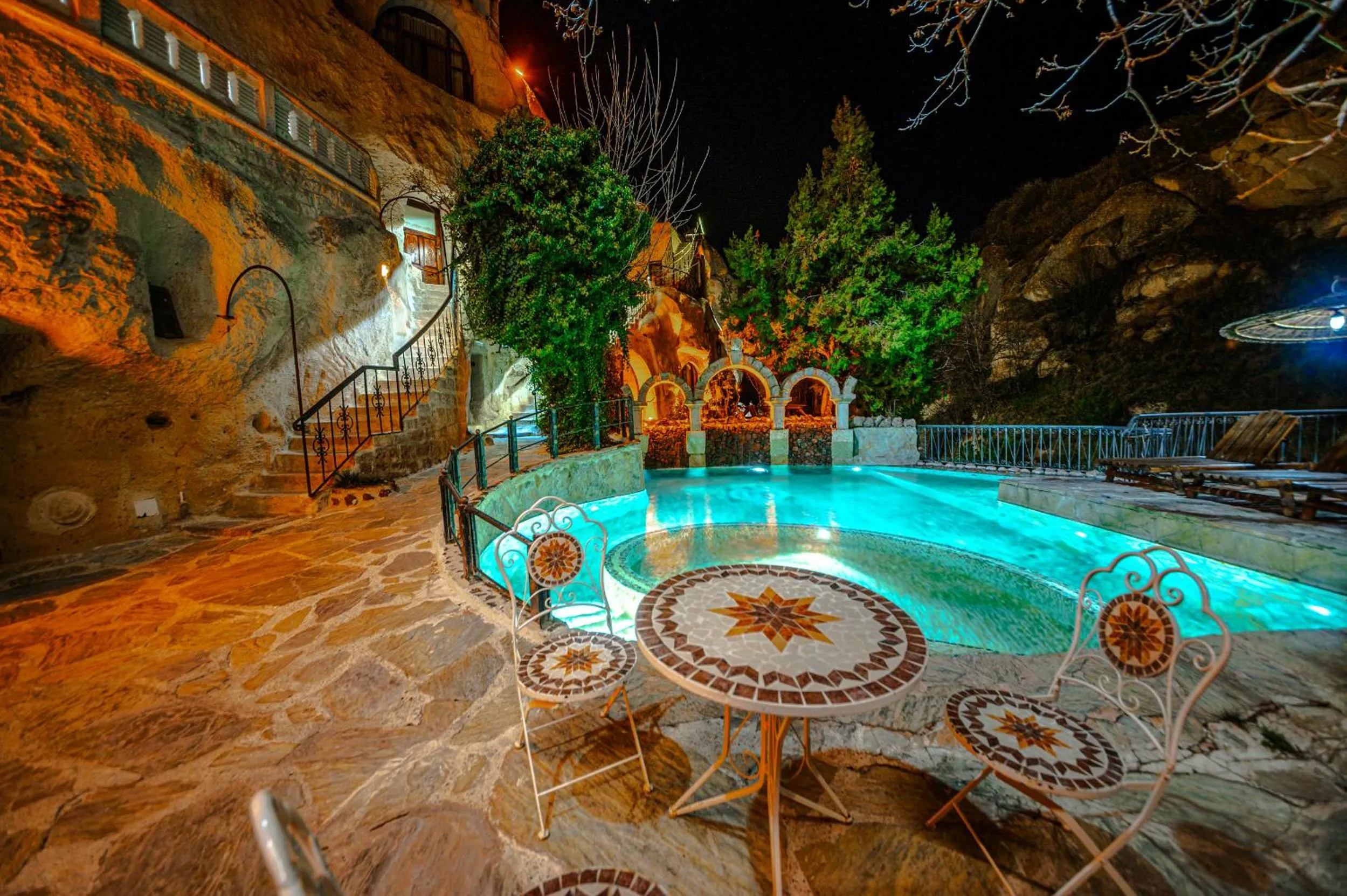 Pool view in Cappadocia Gamirasu Cave Hotel