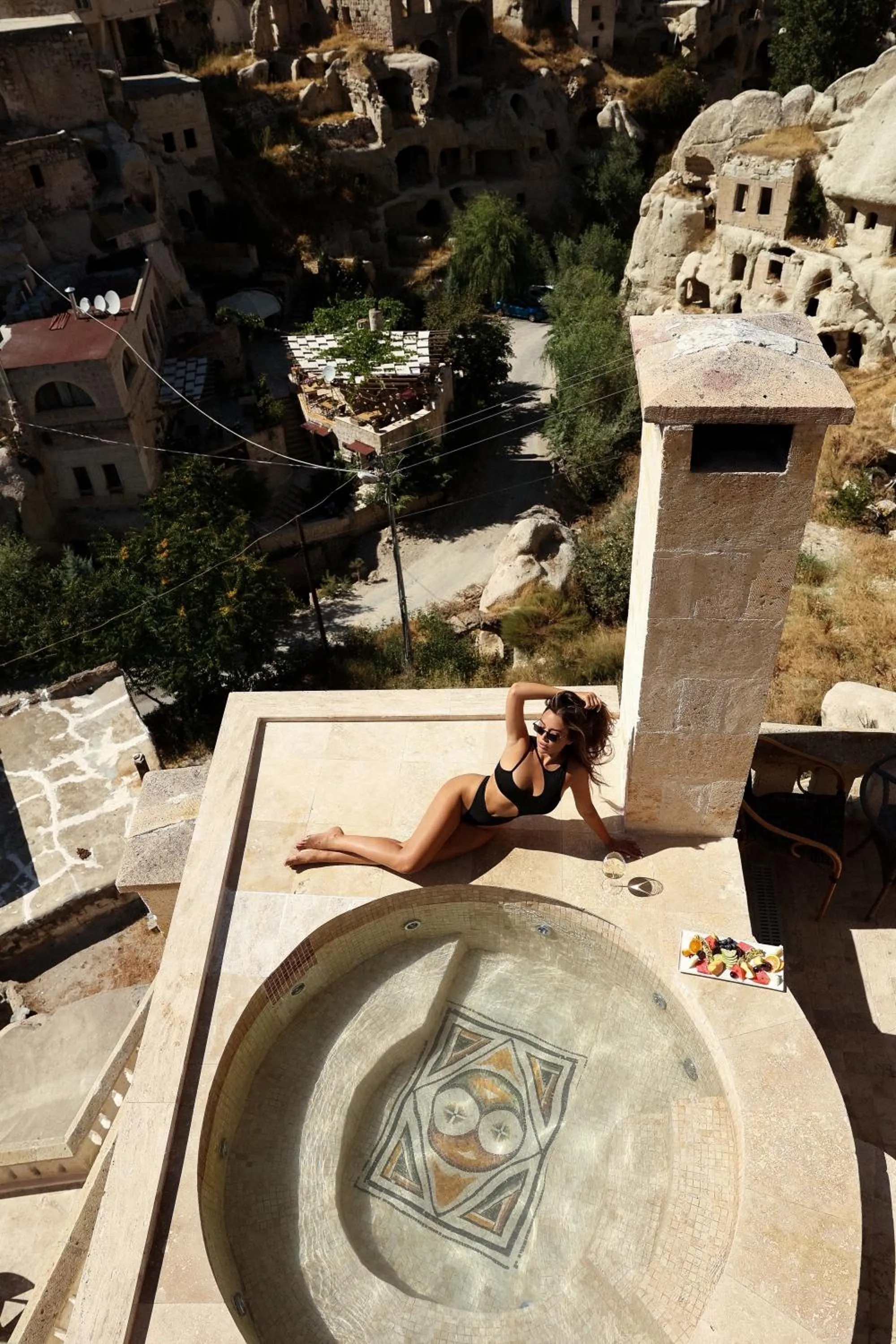 Patio in Cappadocia Gamirasu Cave Hotel