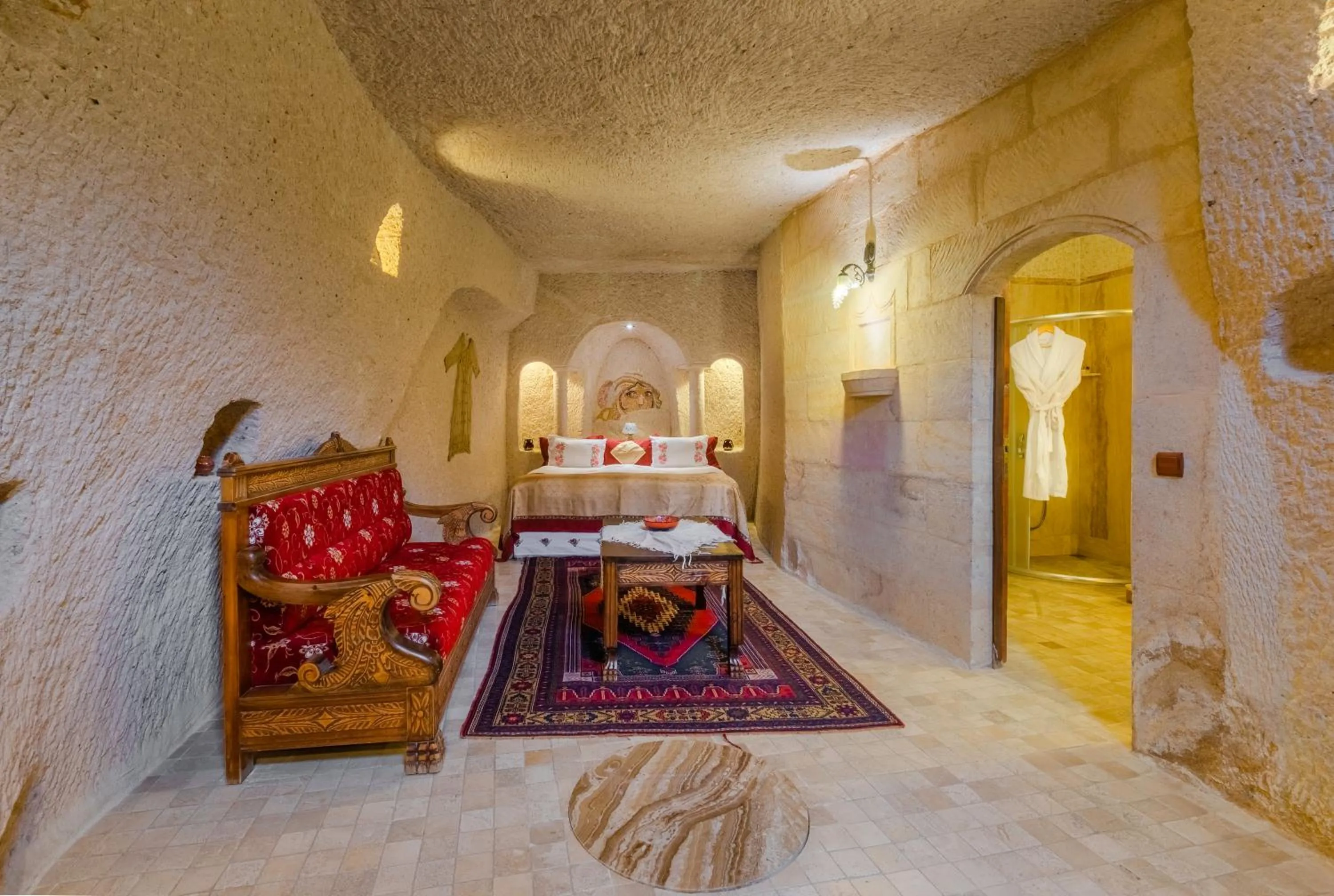 Bedroom, Bed in Cappadocia Gamirasu Cave Hotel