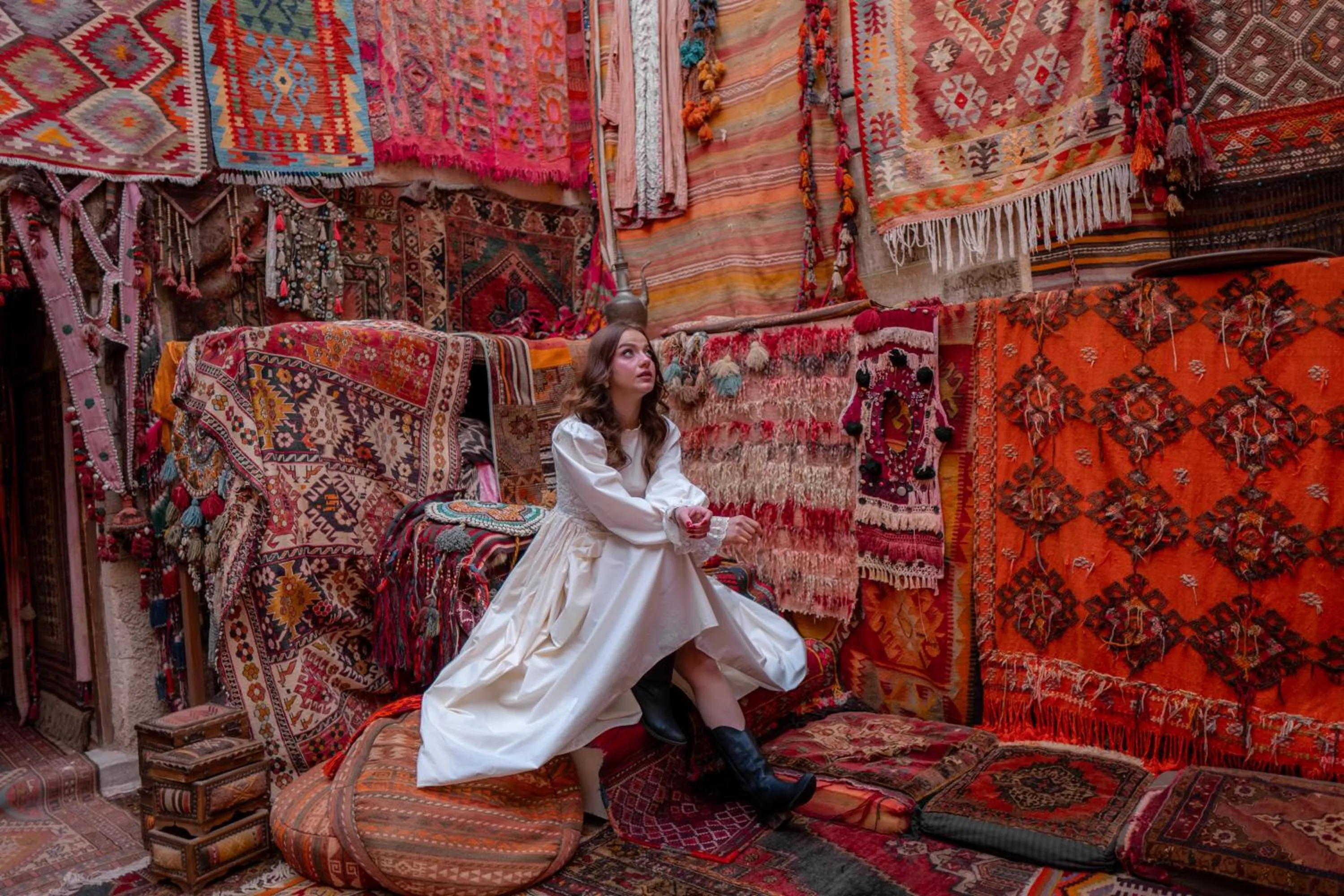 People in Cappadocia Gamirasu Cave Hotel