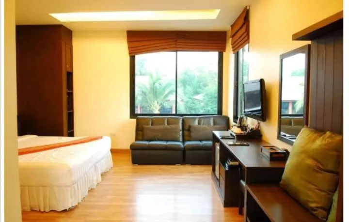 Bed in Monsane River Kwai Resort