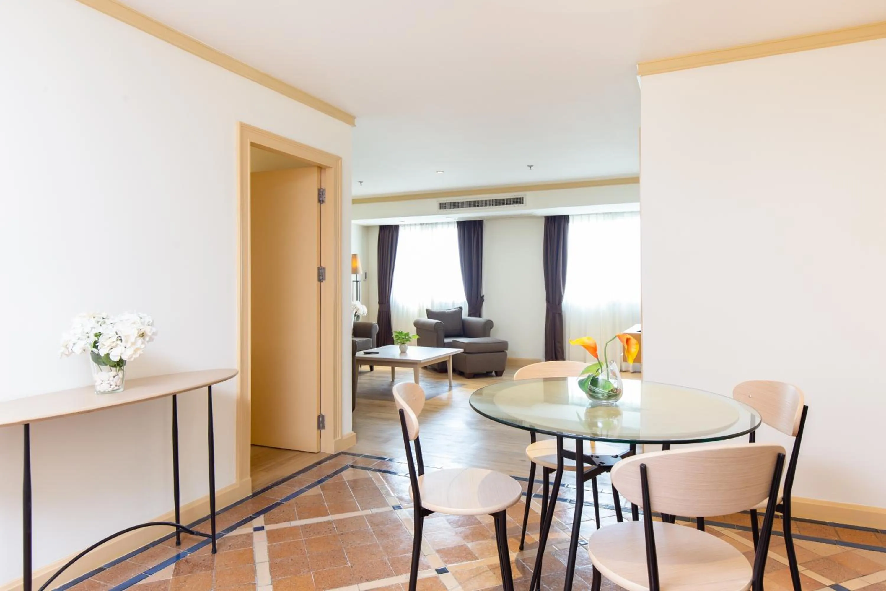 Dining area in Riverfront Bangkok