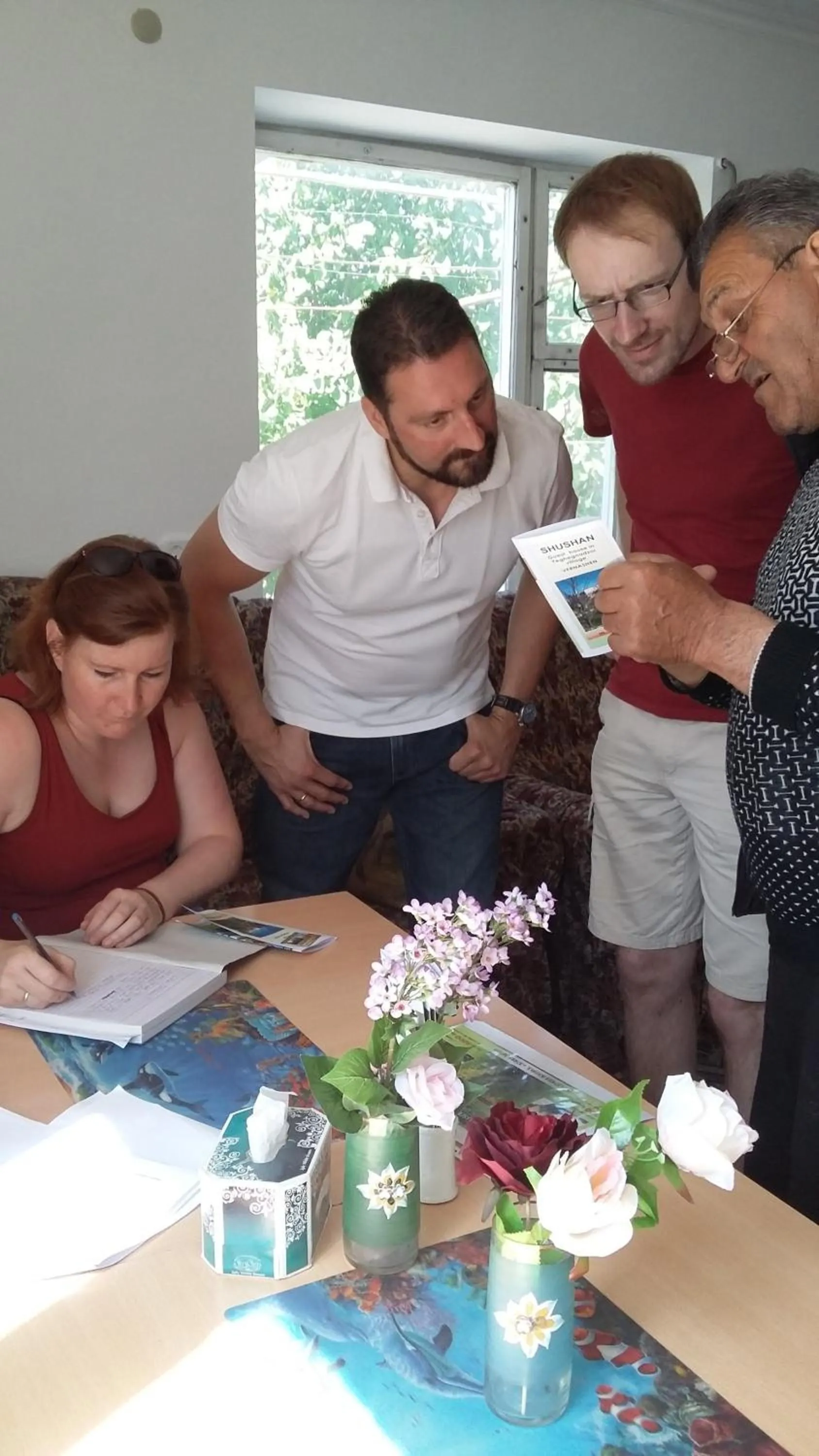 group of guests in Shushan GUEST HOUSE