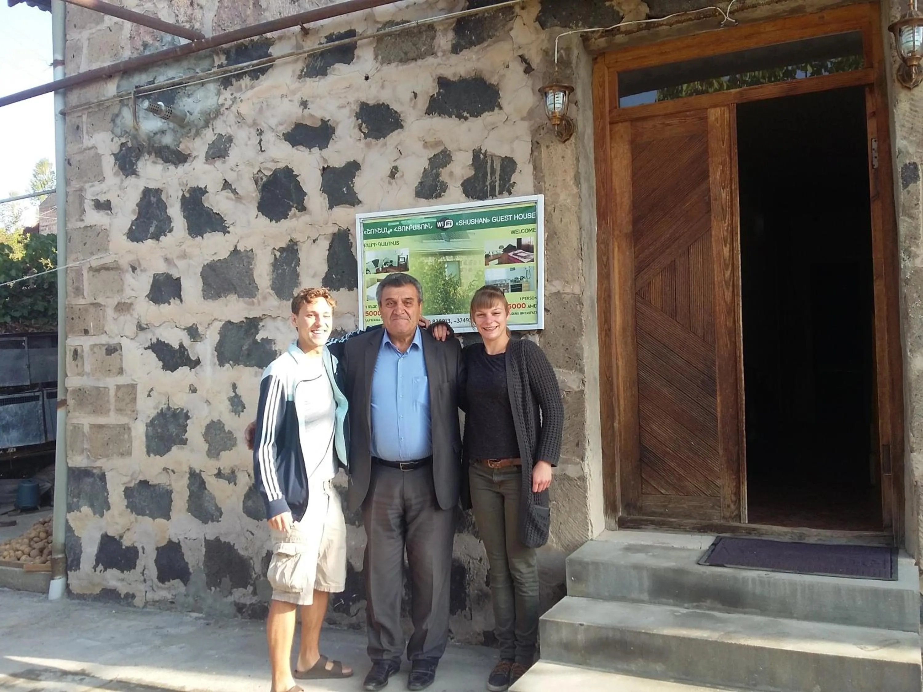 group of guests in Shushan GUEST HOUSE
