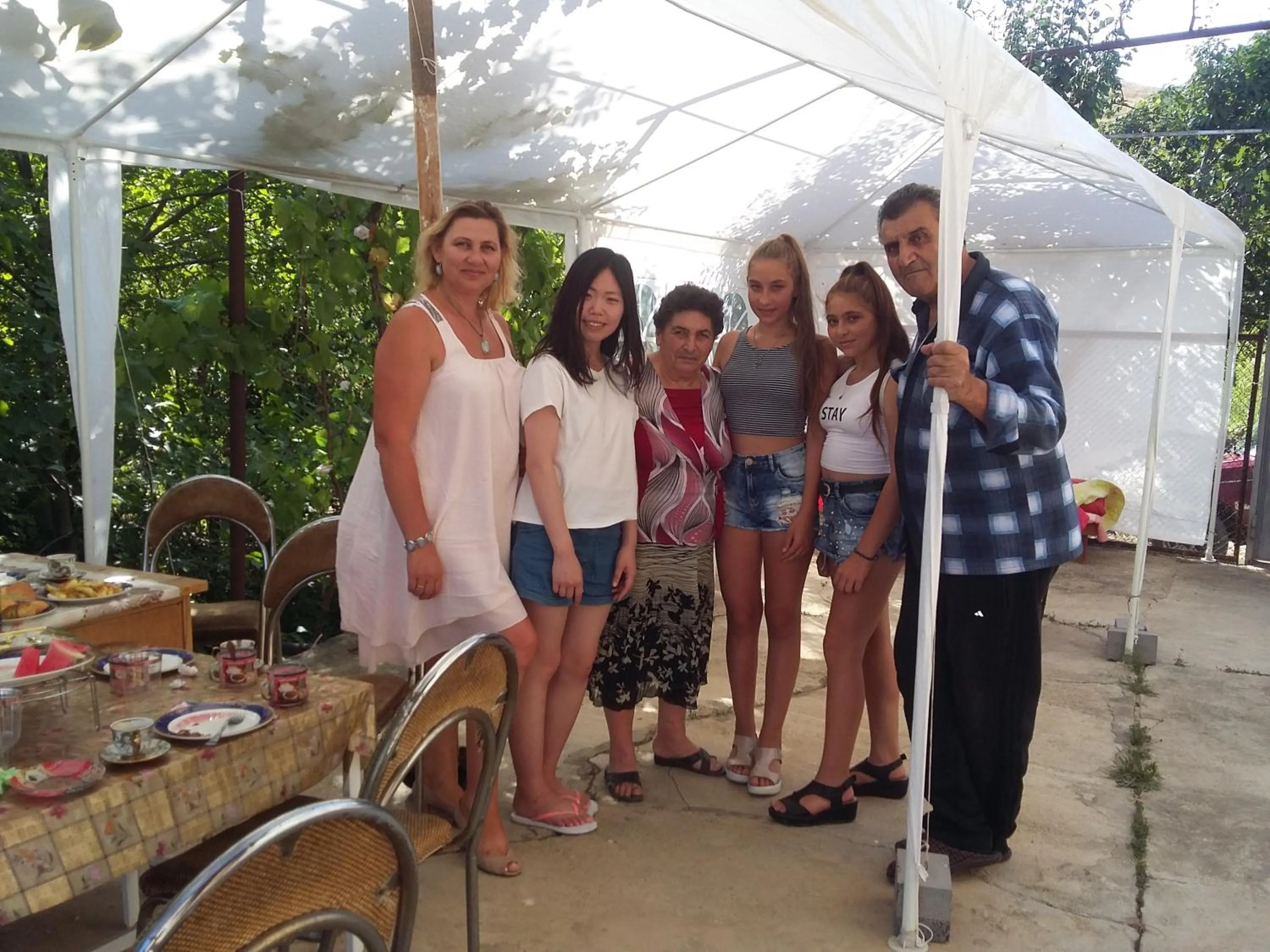 group of guests in Shushan GUEST HOUSE